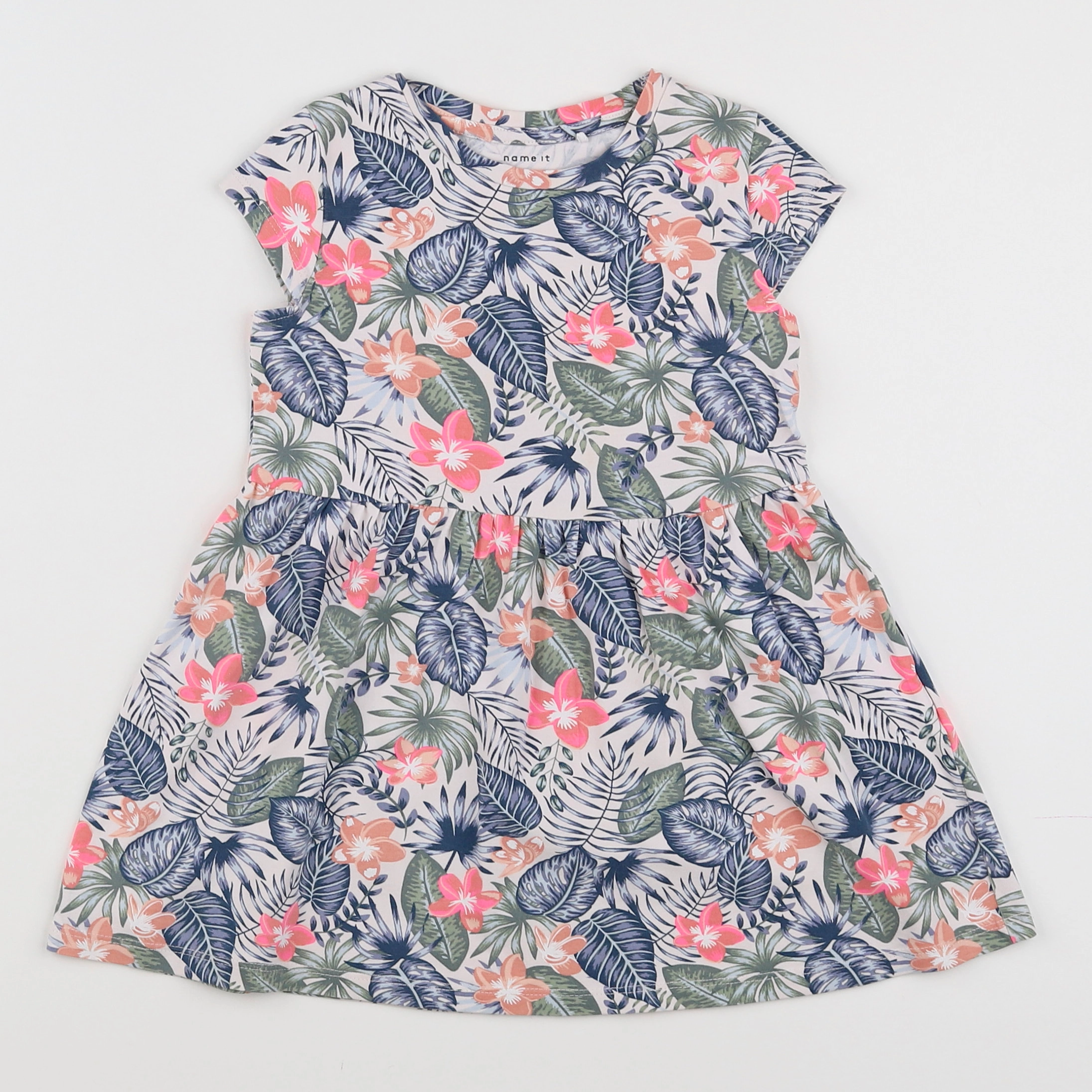 Name it - robe bleu, rose - 18 mois à 2 ans