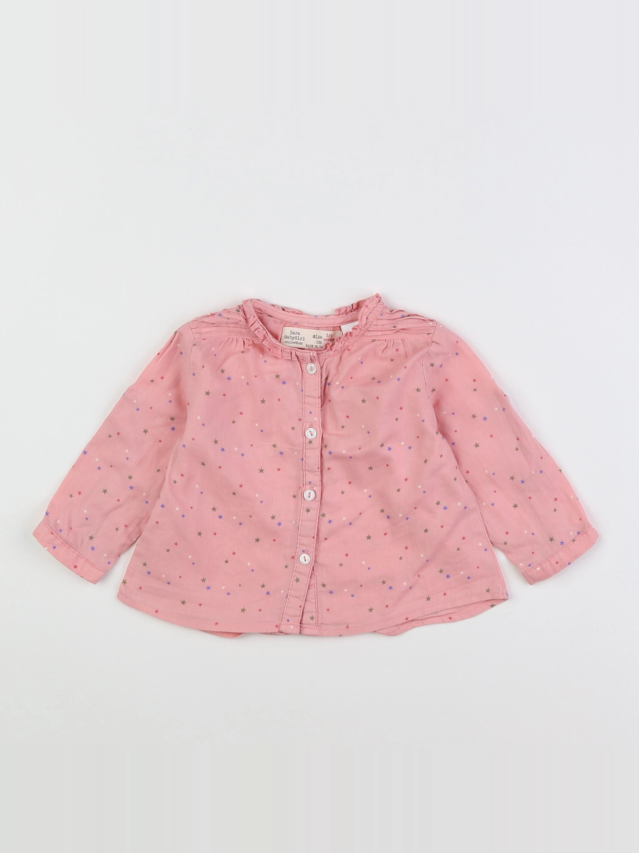 Zara - blouse rose - 3/6 mois