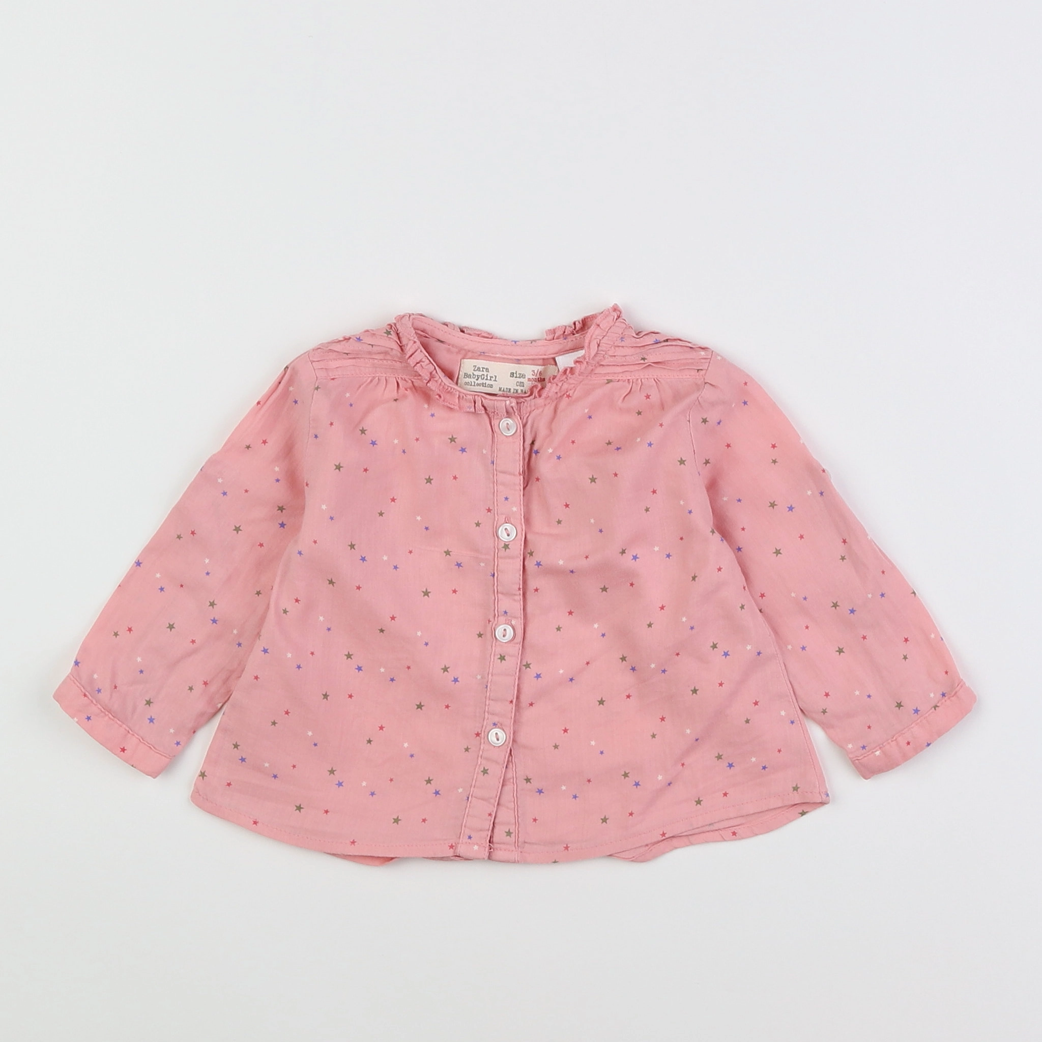 Zara - blouse rose - 3/6 mois