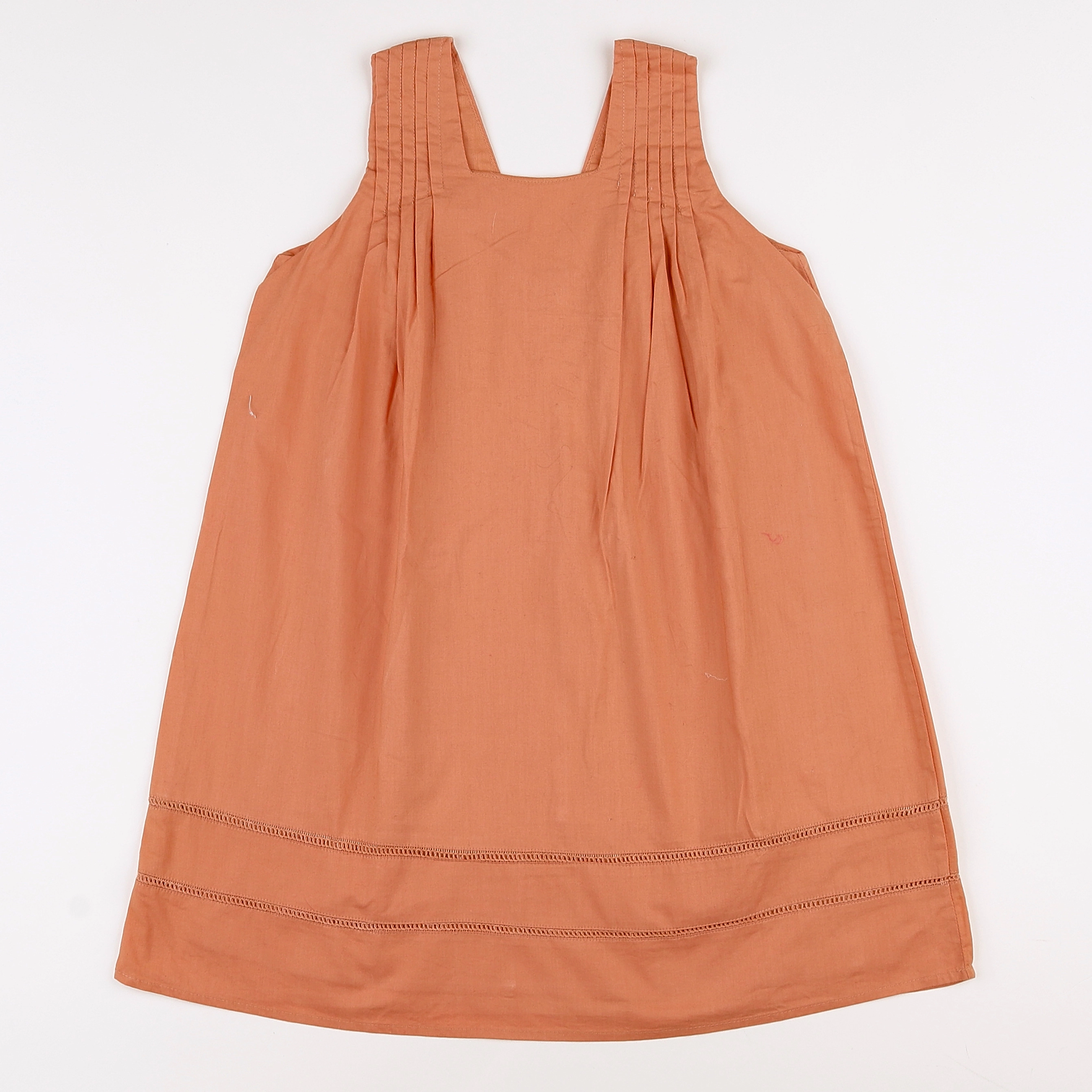 Bonnet à Pompon - robe orange - 6 ans