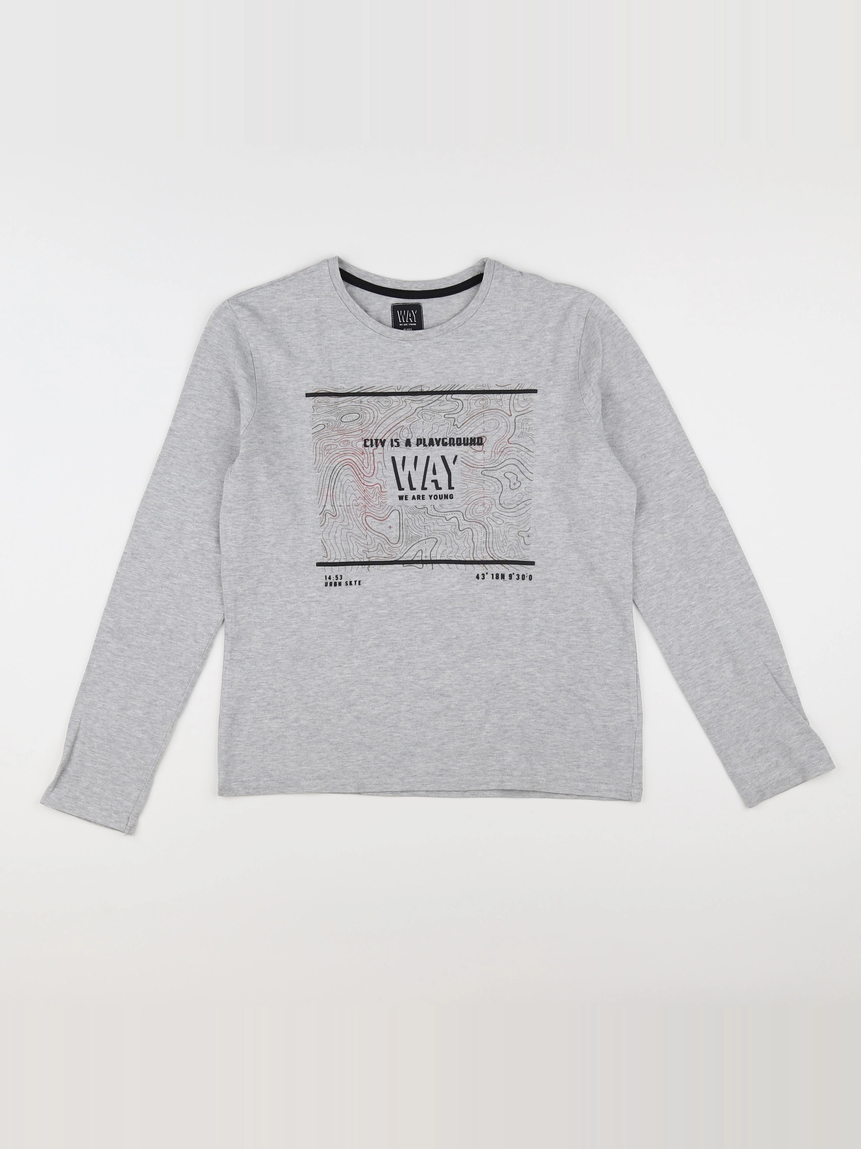 IKKS - tee-shirt gris - 12 ans