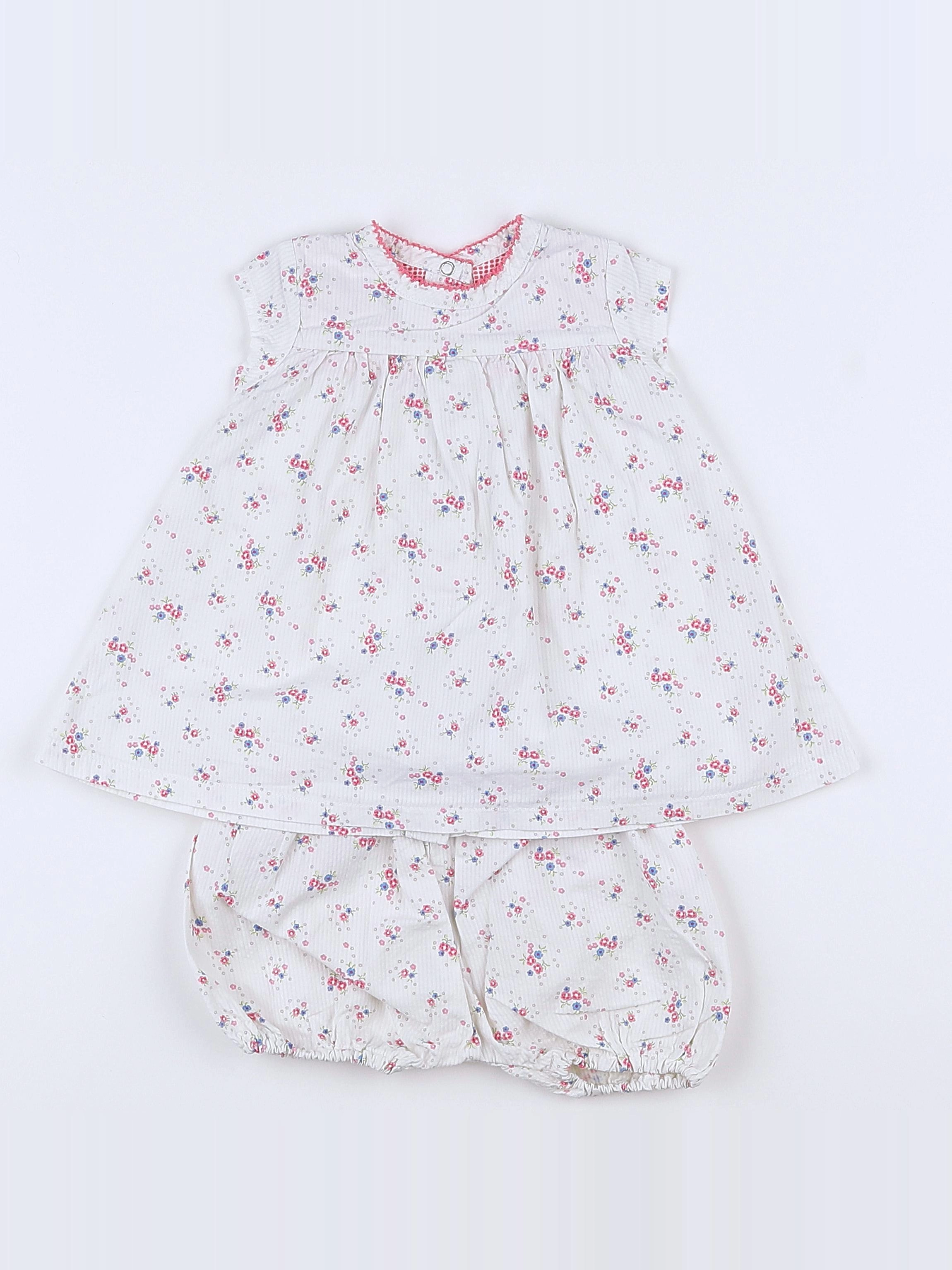 Petit Bateau - robe multicolore - 3 mois