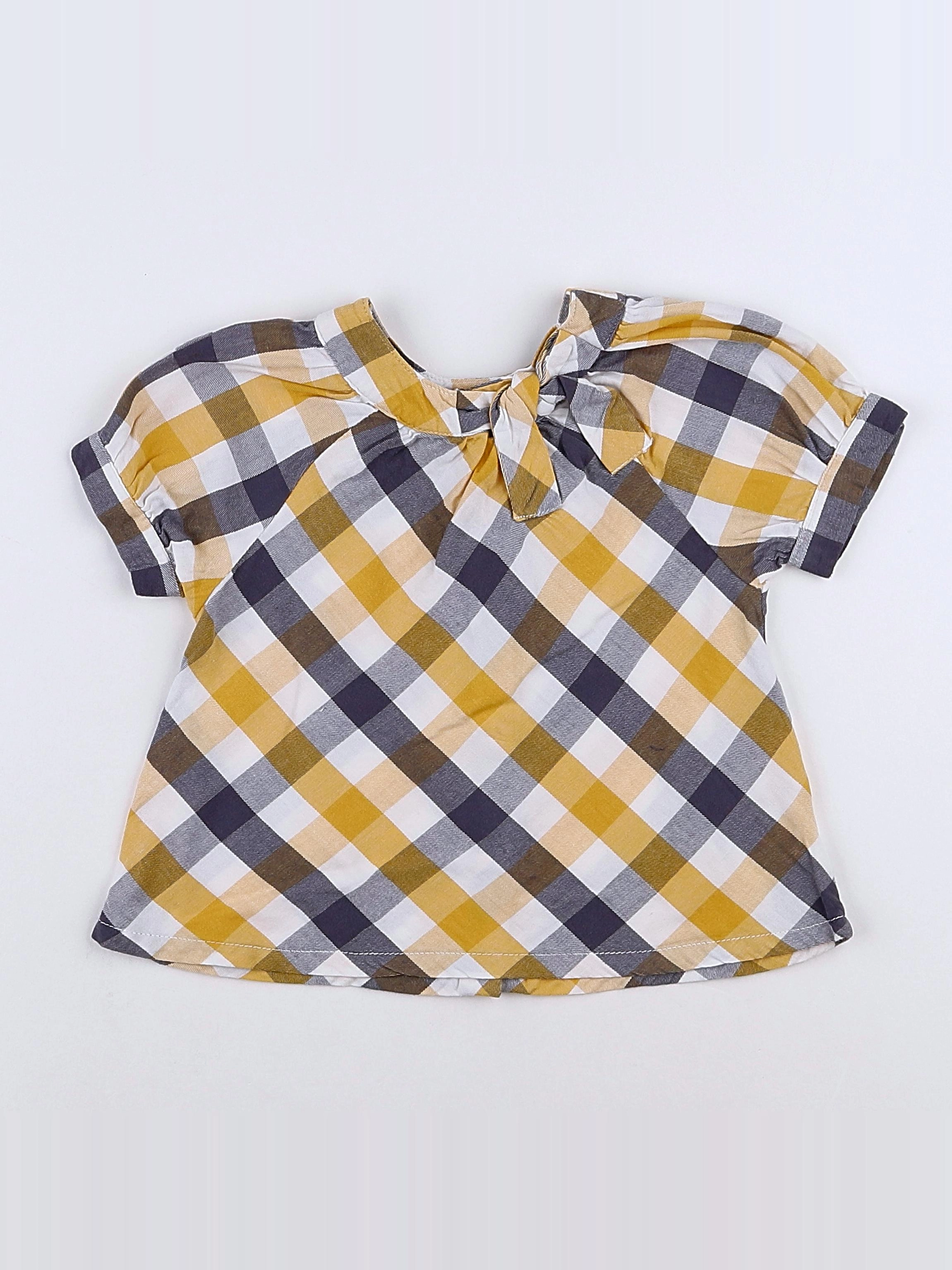 Vertbaudet - blouse jaune - 12 mois