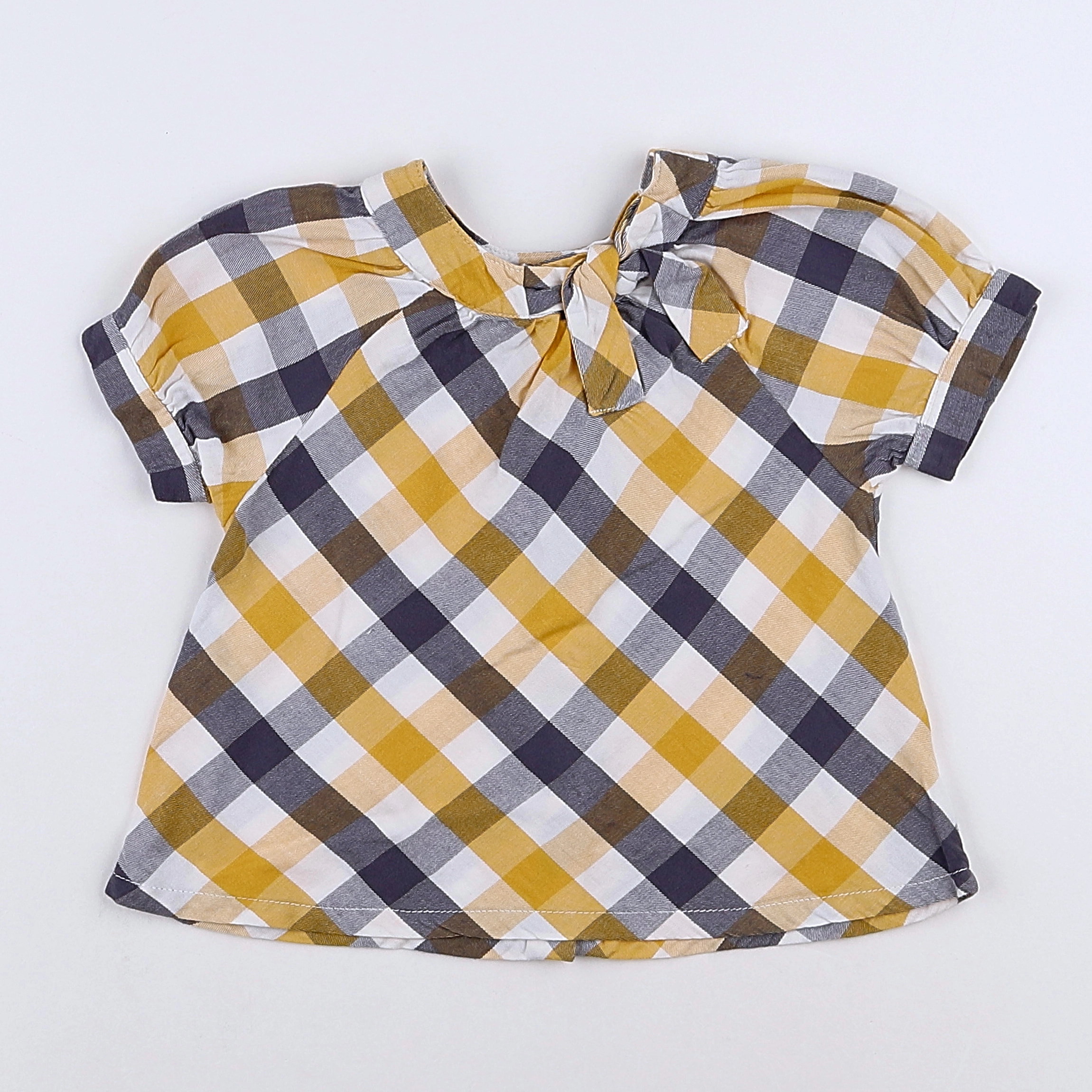 Vertbaudet - blouse jaune - 12 mois