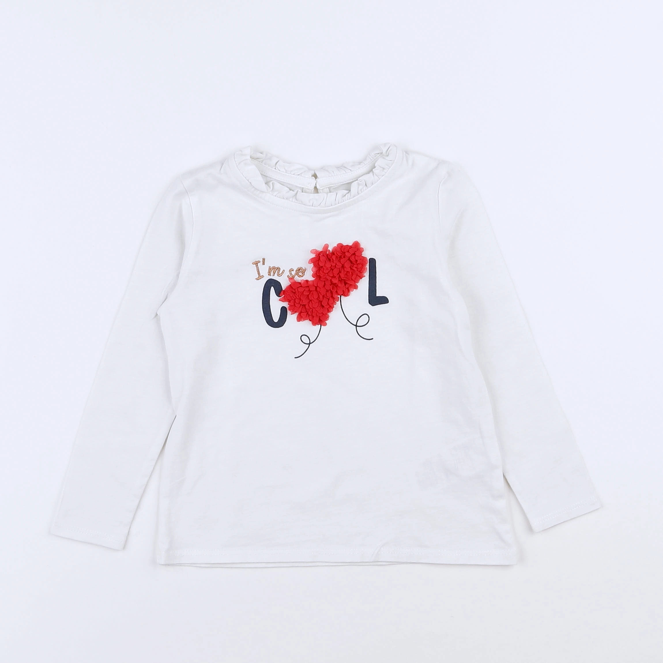 Vertbaudet - tee-shirt blanc - 3 mois