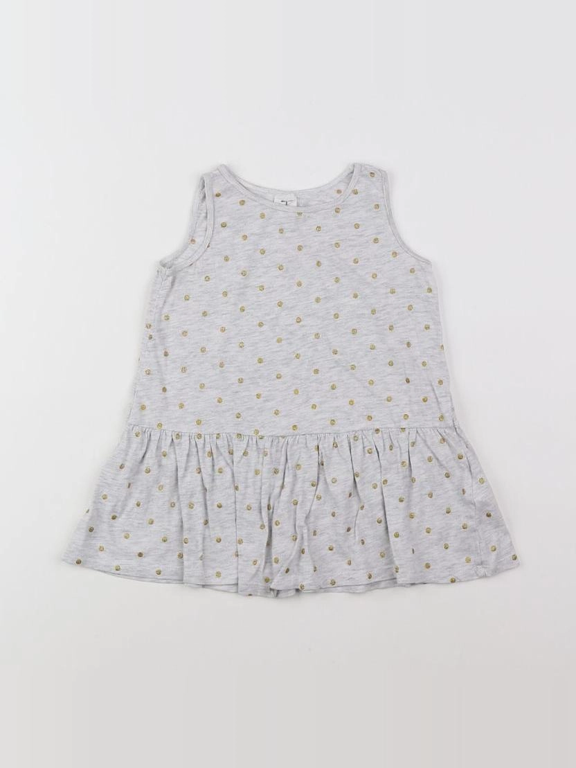 H&M - robe gris, or - 12/18 mois