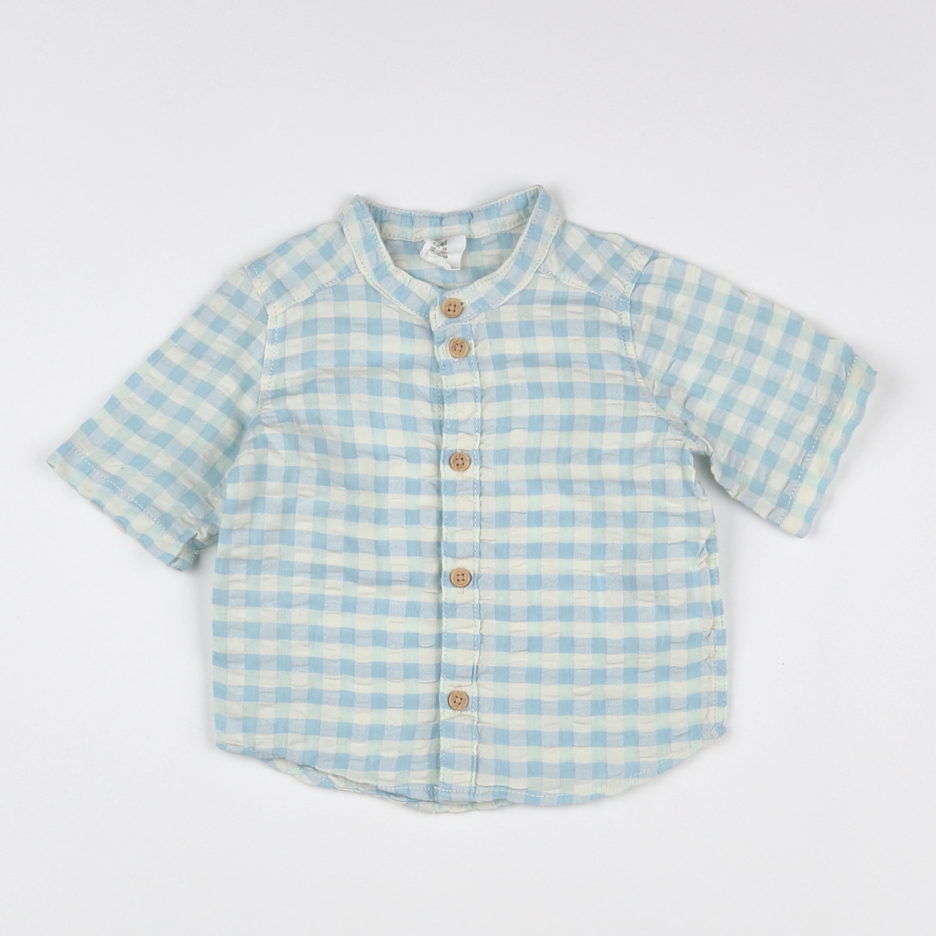 H&M - tee-shirt blanc, bleu - 3/6 mois