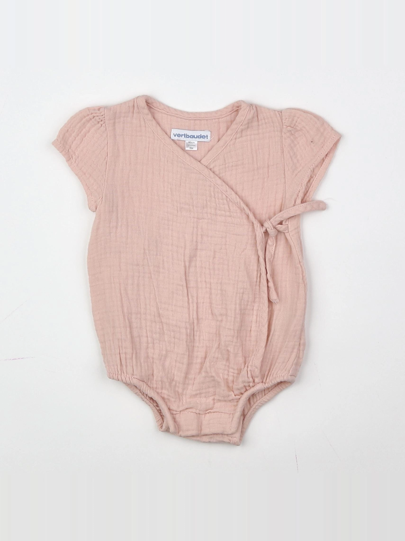 Vertbaudet - combinaison rose - 3 mois