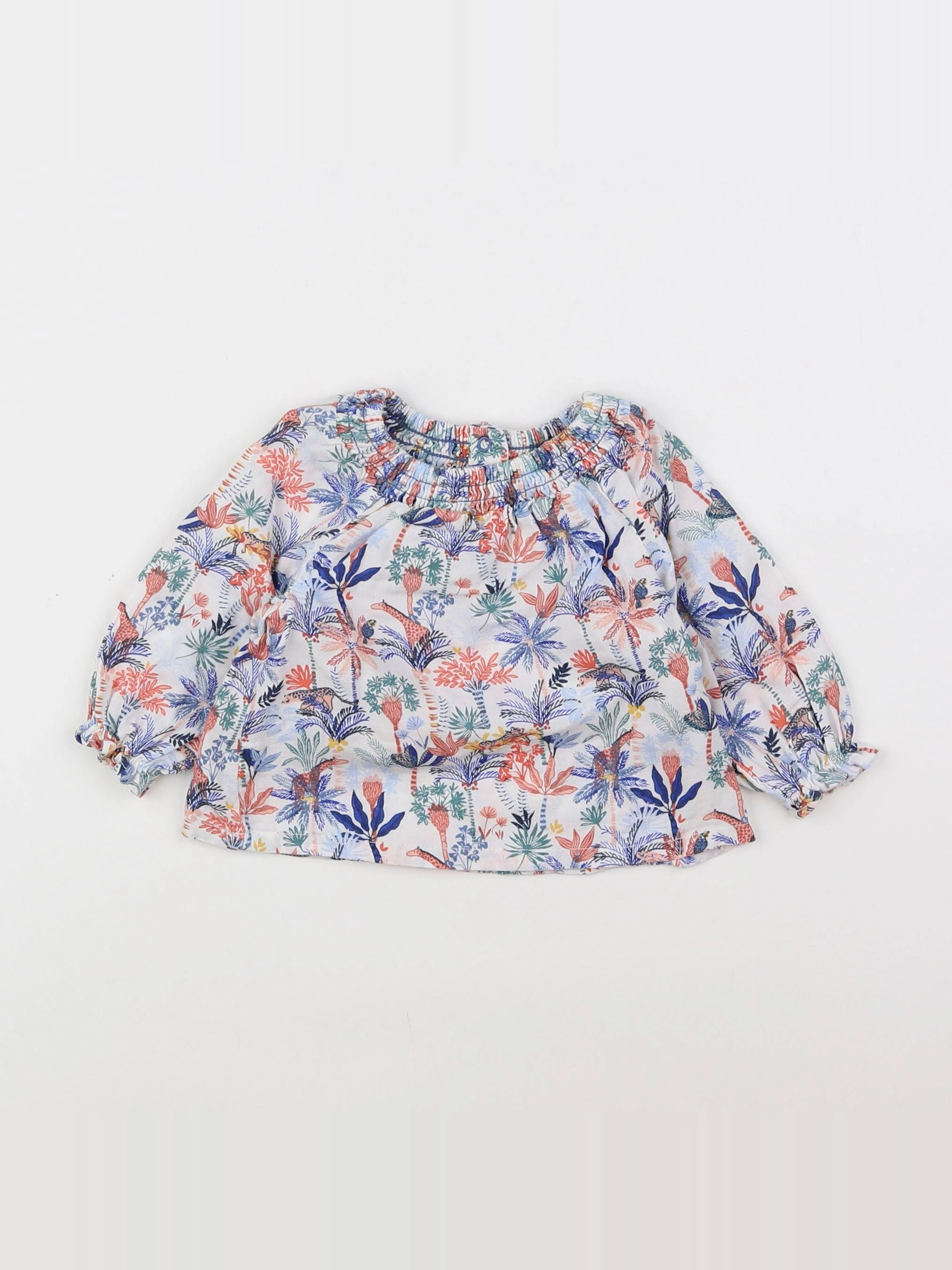 Tape à l'oeil - blouse blanc, bleu - 3 mois