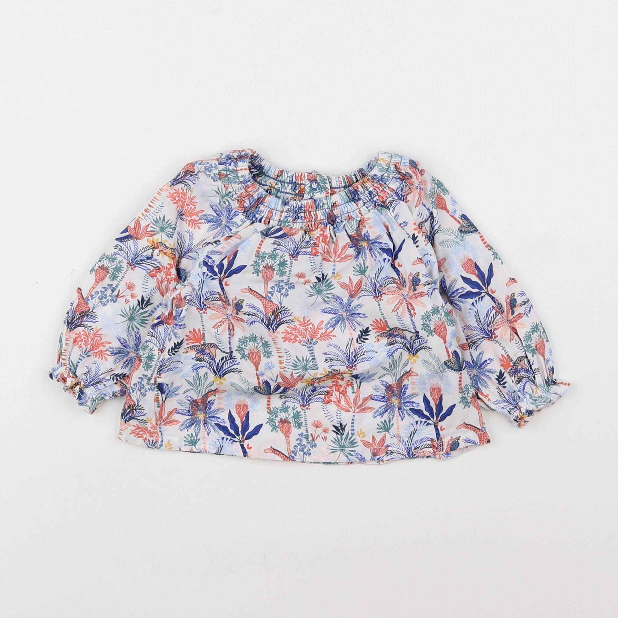 Tape à l'oeil - blouse blanc, bleu - 3 mois