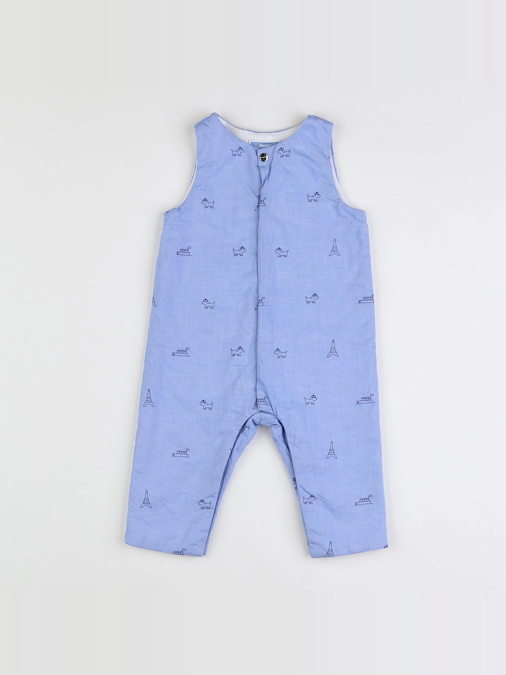 Jacadi - combinaison doublé bleu - 6 mois