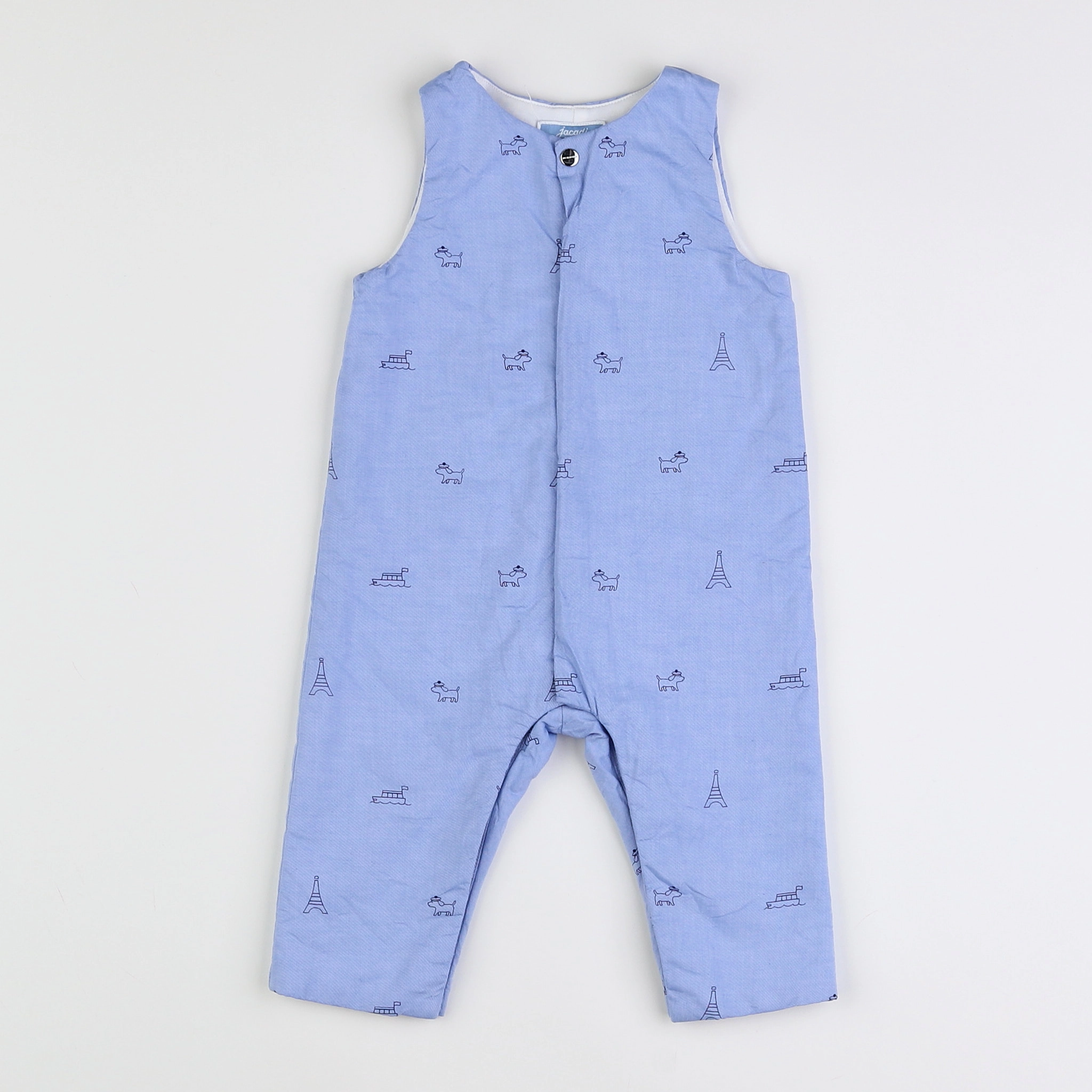 Jacadi - combinaison doublé bleu - 6 mois