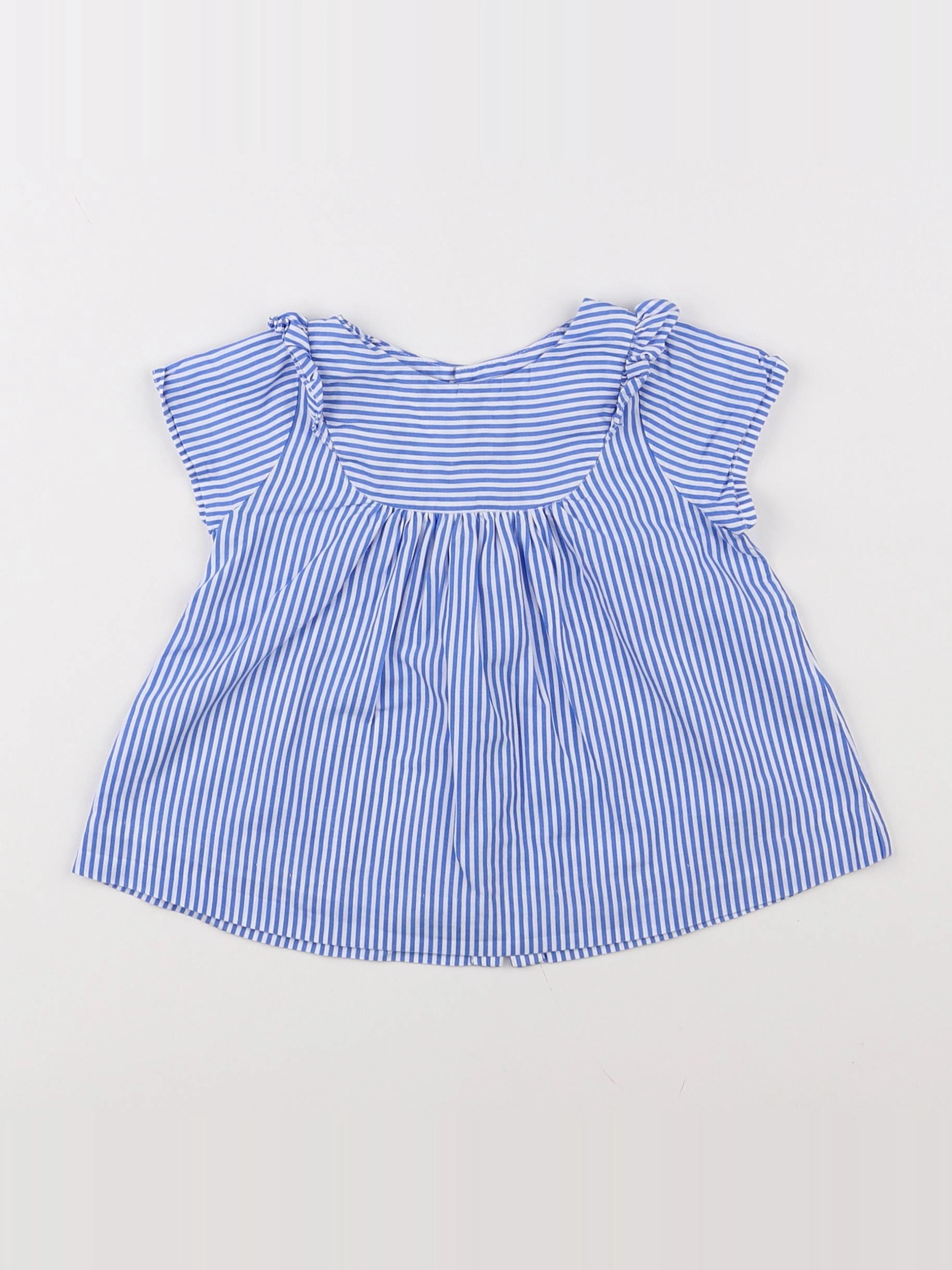 Jacadi - blouse bleu - 12 mois