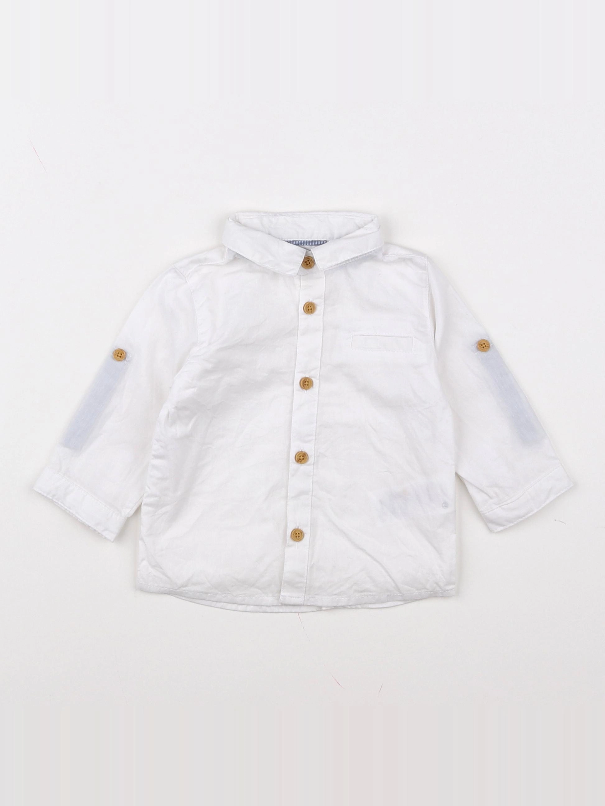 Vertbaudet - chemise blanc - 6 mois