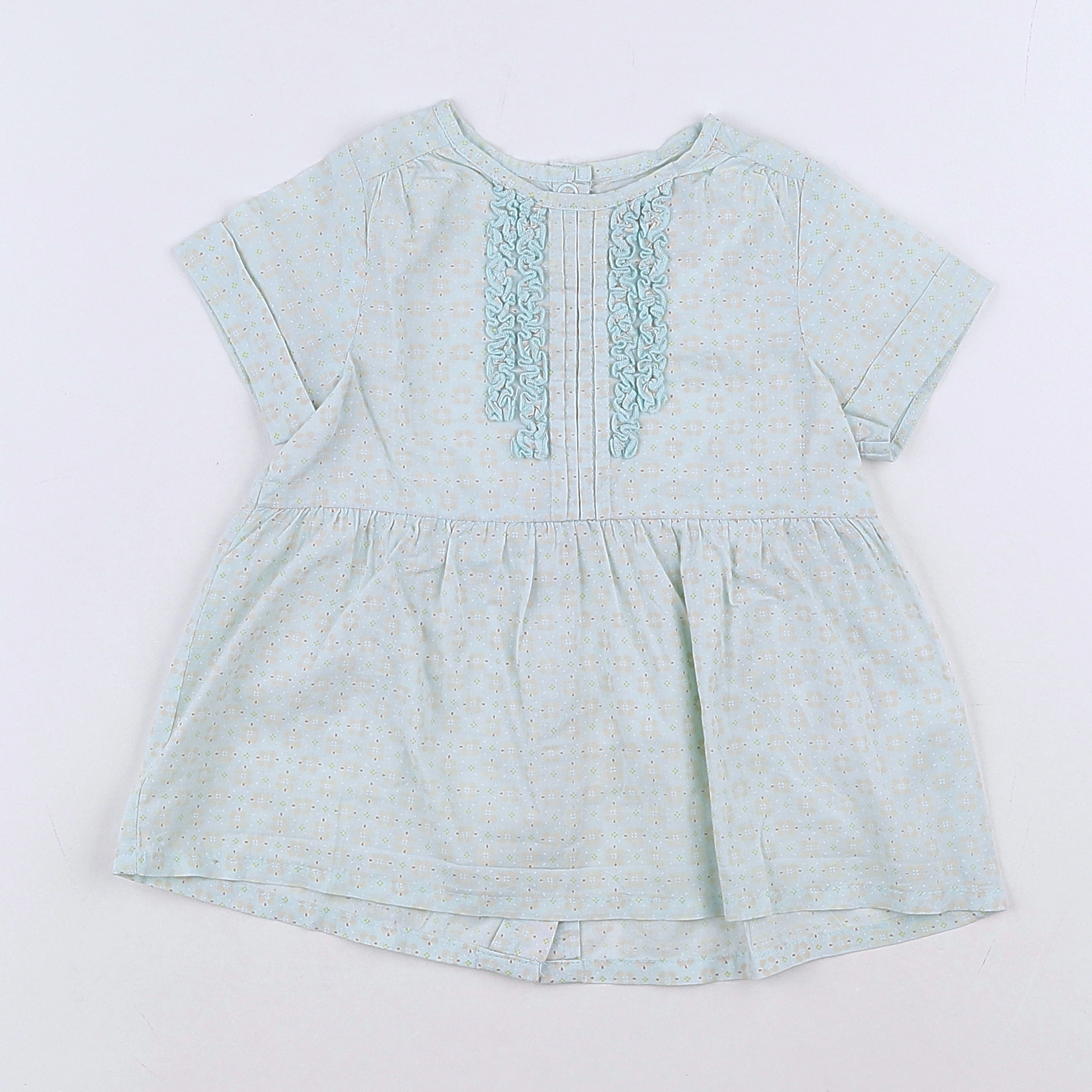 Vertbaudet - blouse vert - 18 mois