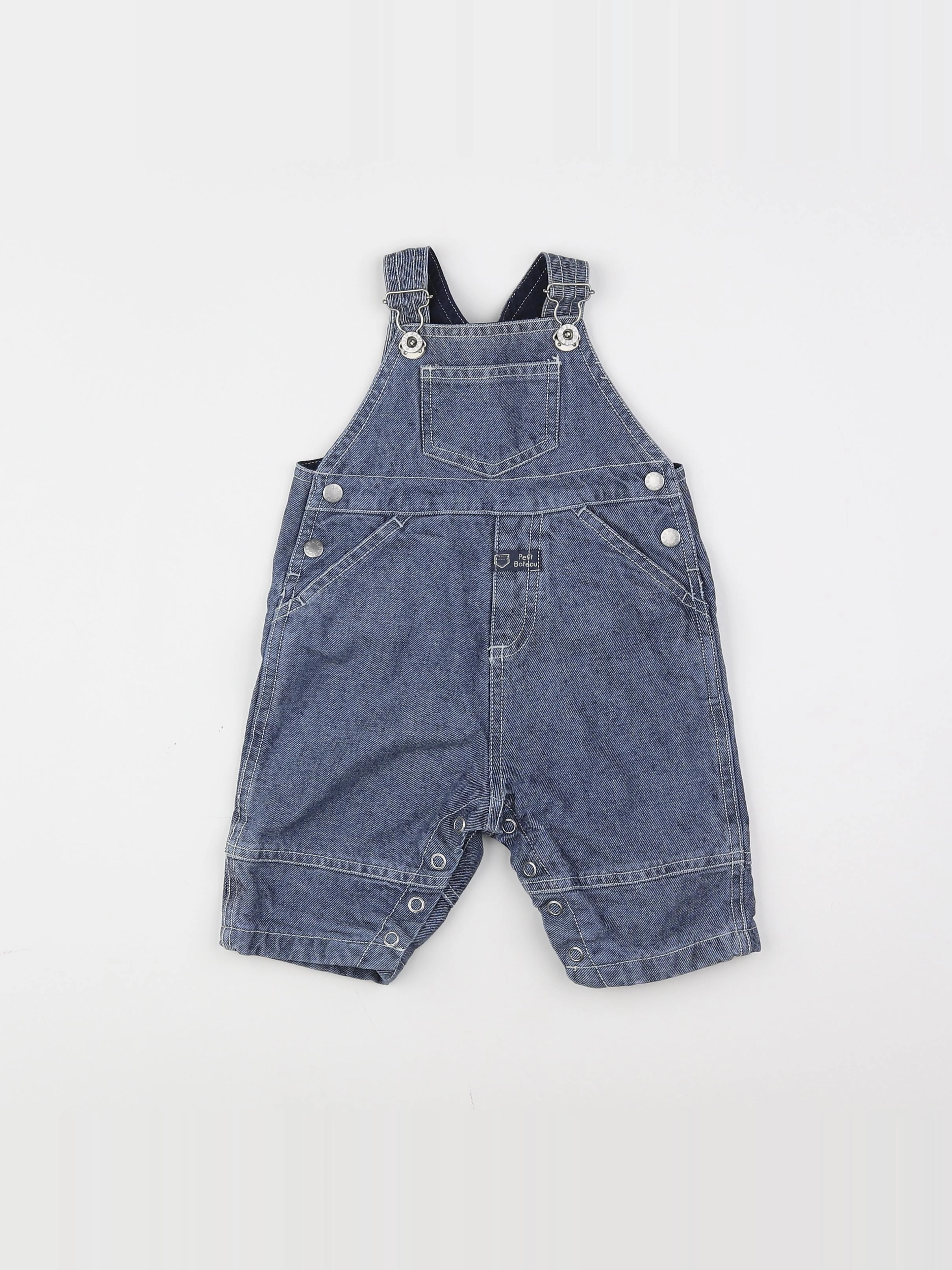 Petit Bateau - salopette bleu - 3 mois