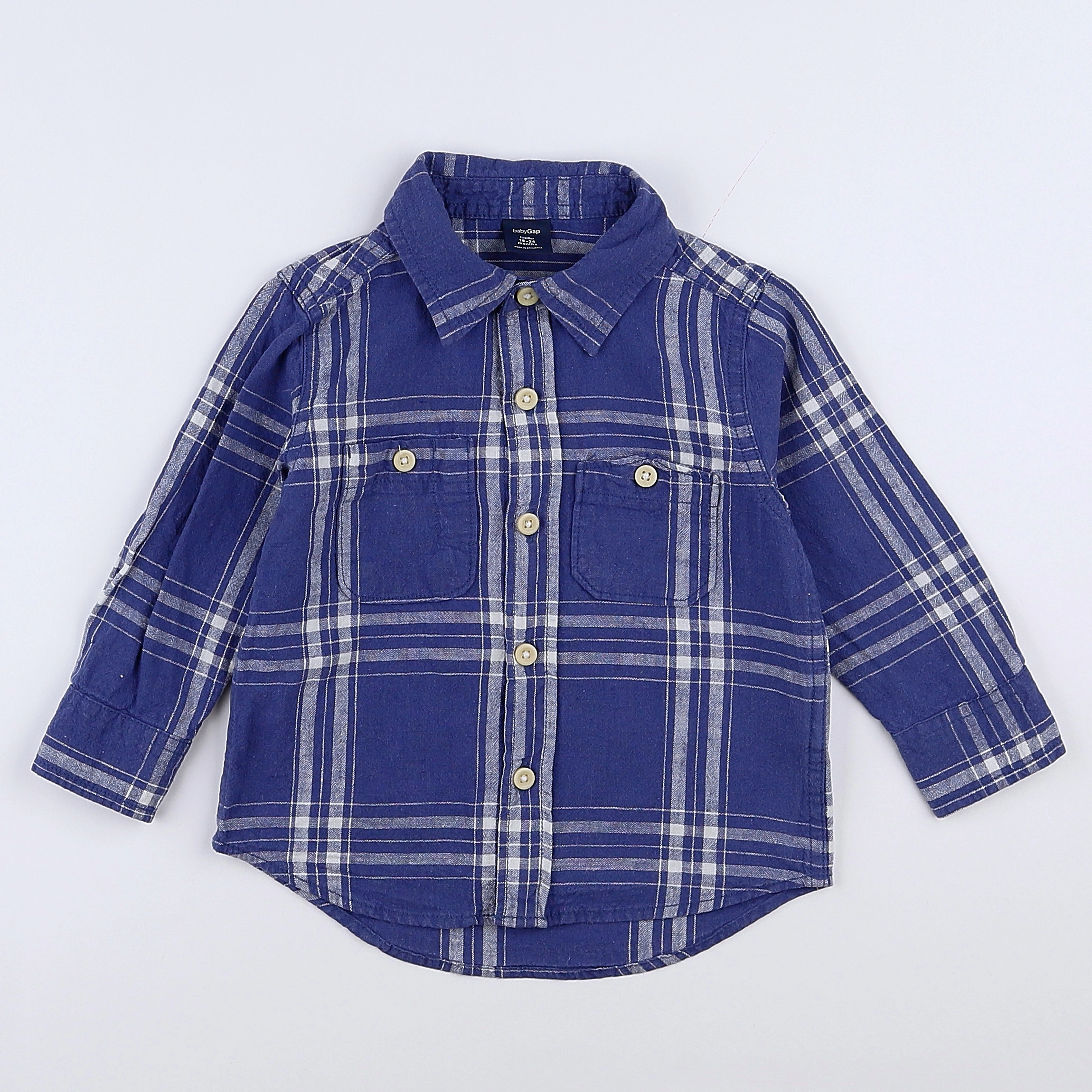 GAP - chemise bleu - 18 mois à 2 ans