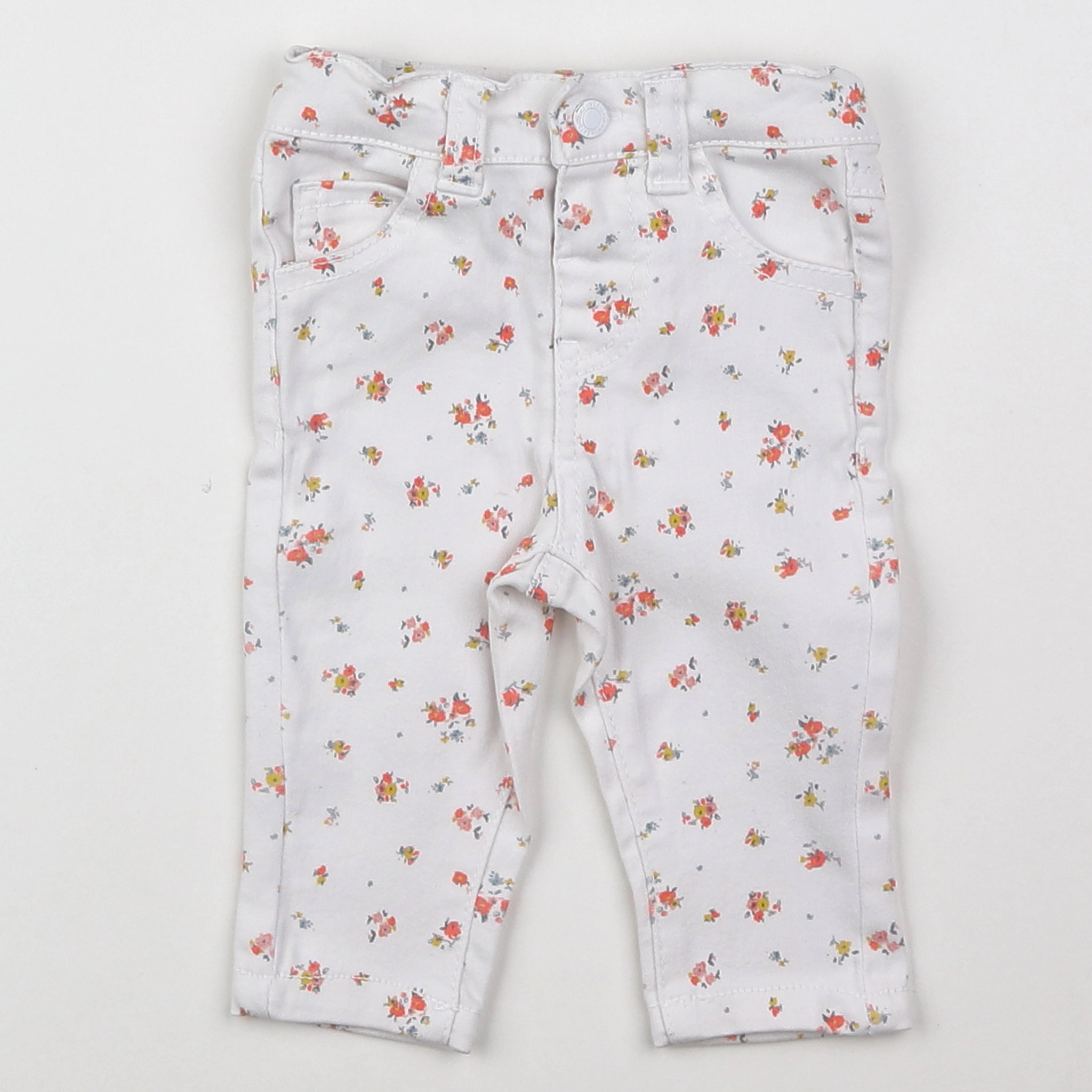 Vertbaudet - pantalon blanc - 3 mois