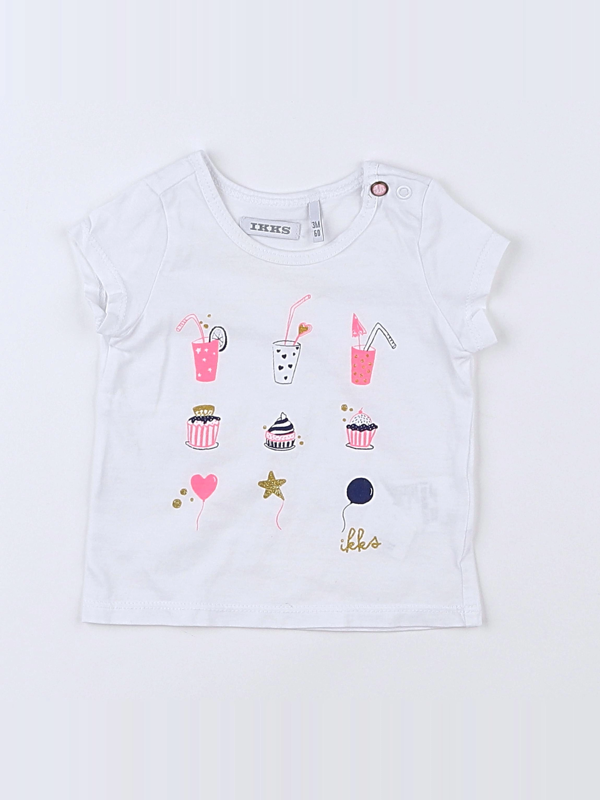 IKKS - tee-shirt blanc - 3 mois