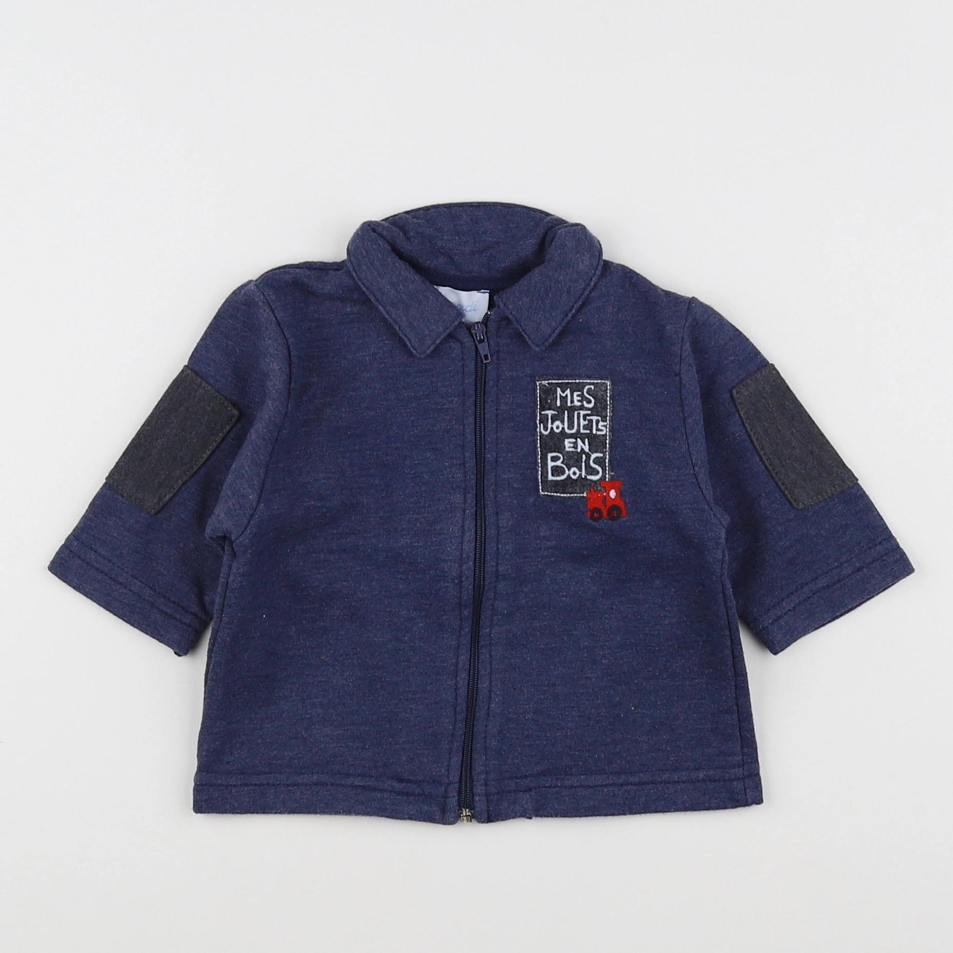 Jacadi - gilet bleu - 6 mois