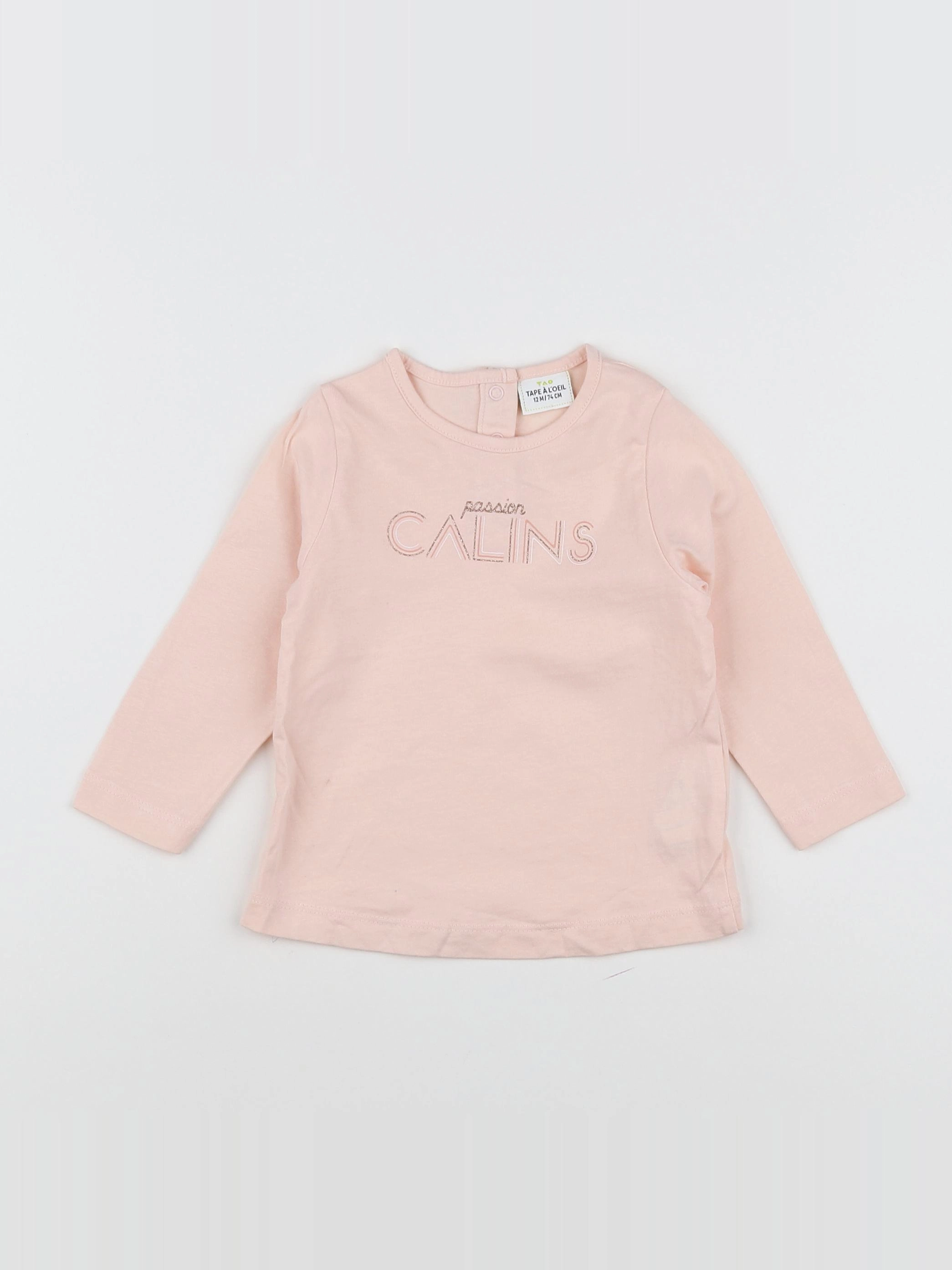Tape à l'oeil - tee-shirt rose - 12 mois
