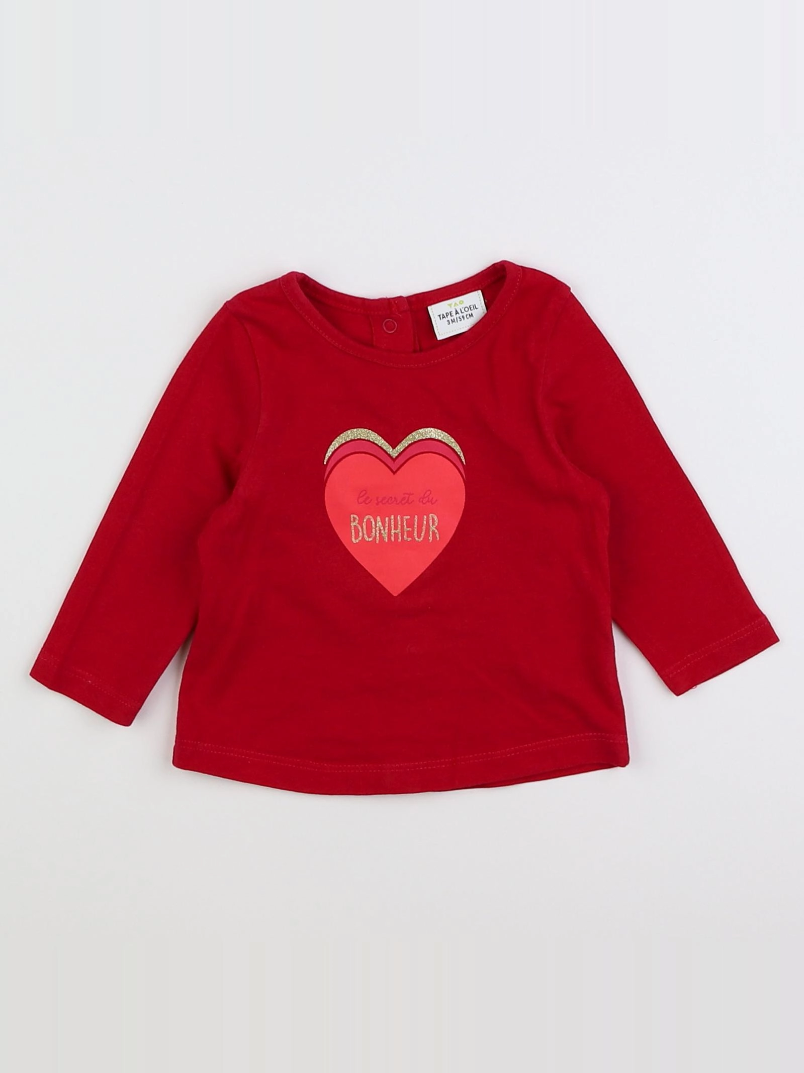 Tape à l'oeil - tee-shirt rouge - 3 mois