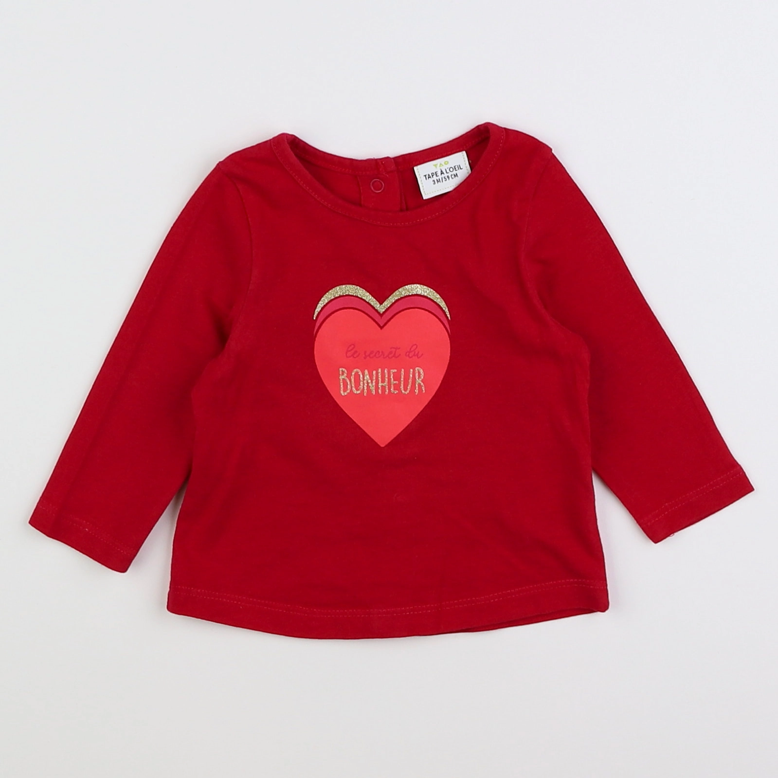 Tape à l'oeil - tee-shirt rouge - 3 mois