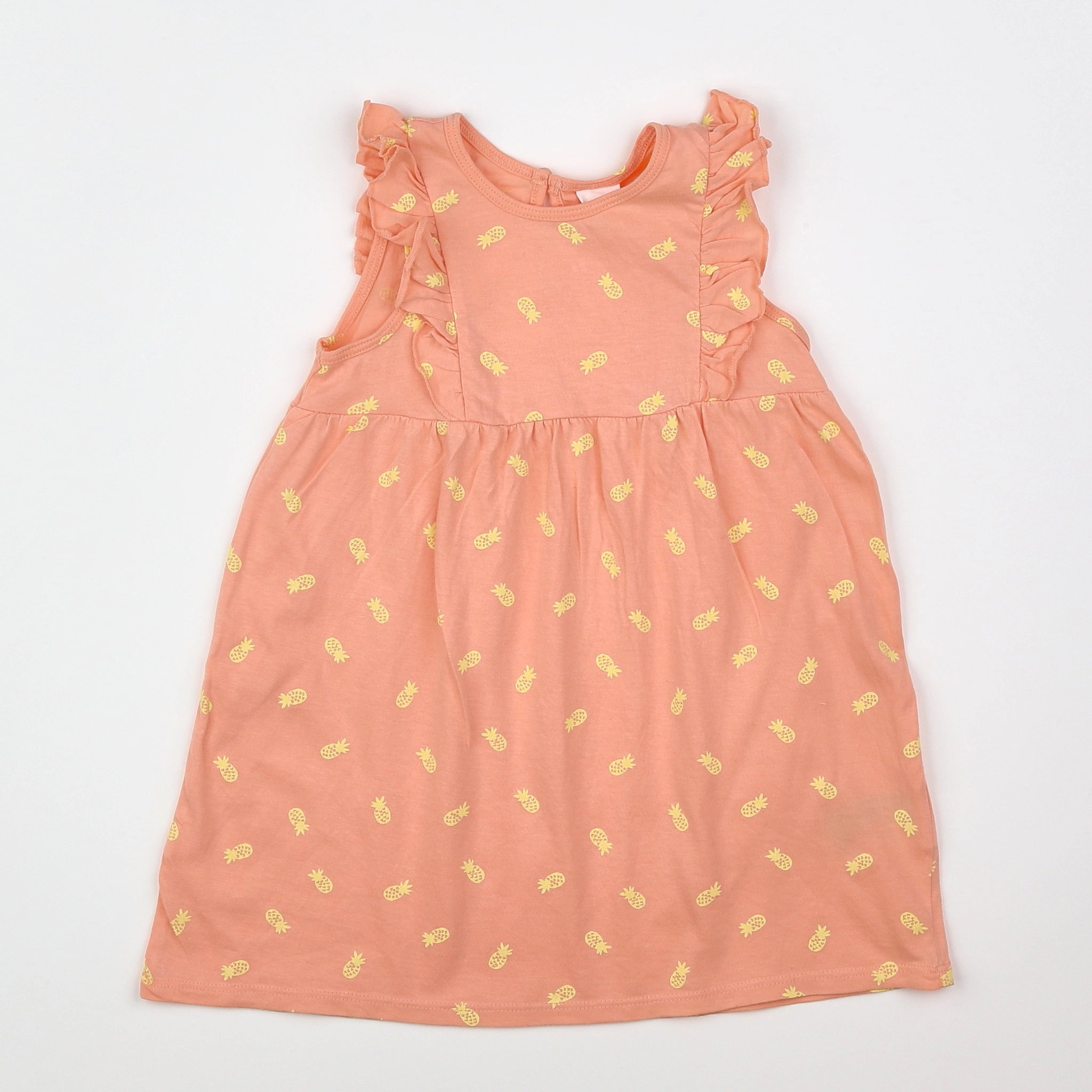 H&M - robe rose, jaune - 12/18 mois
