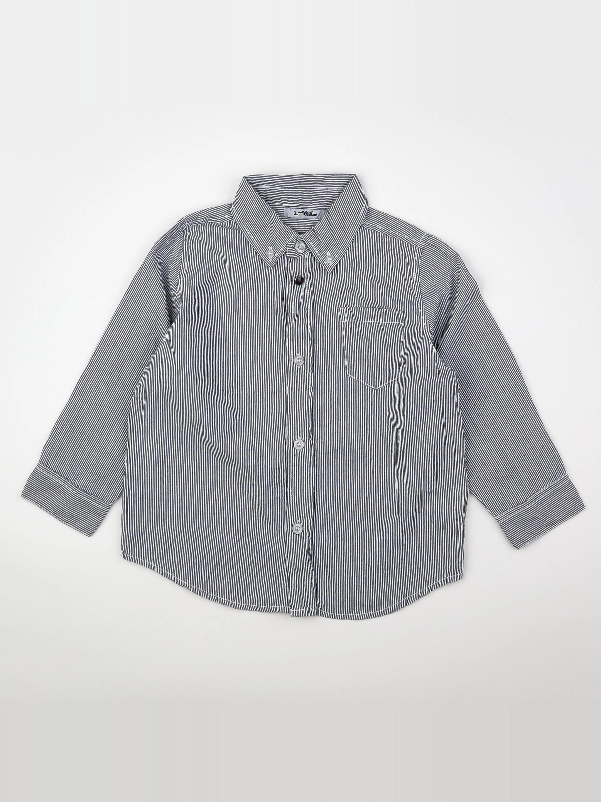Tape à l'oeil - chemise bleu - 4 ans