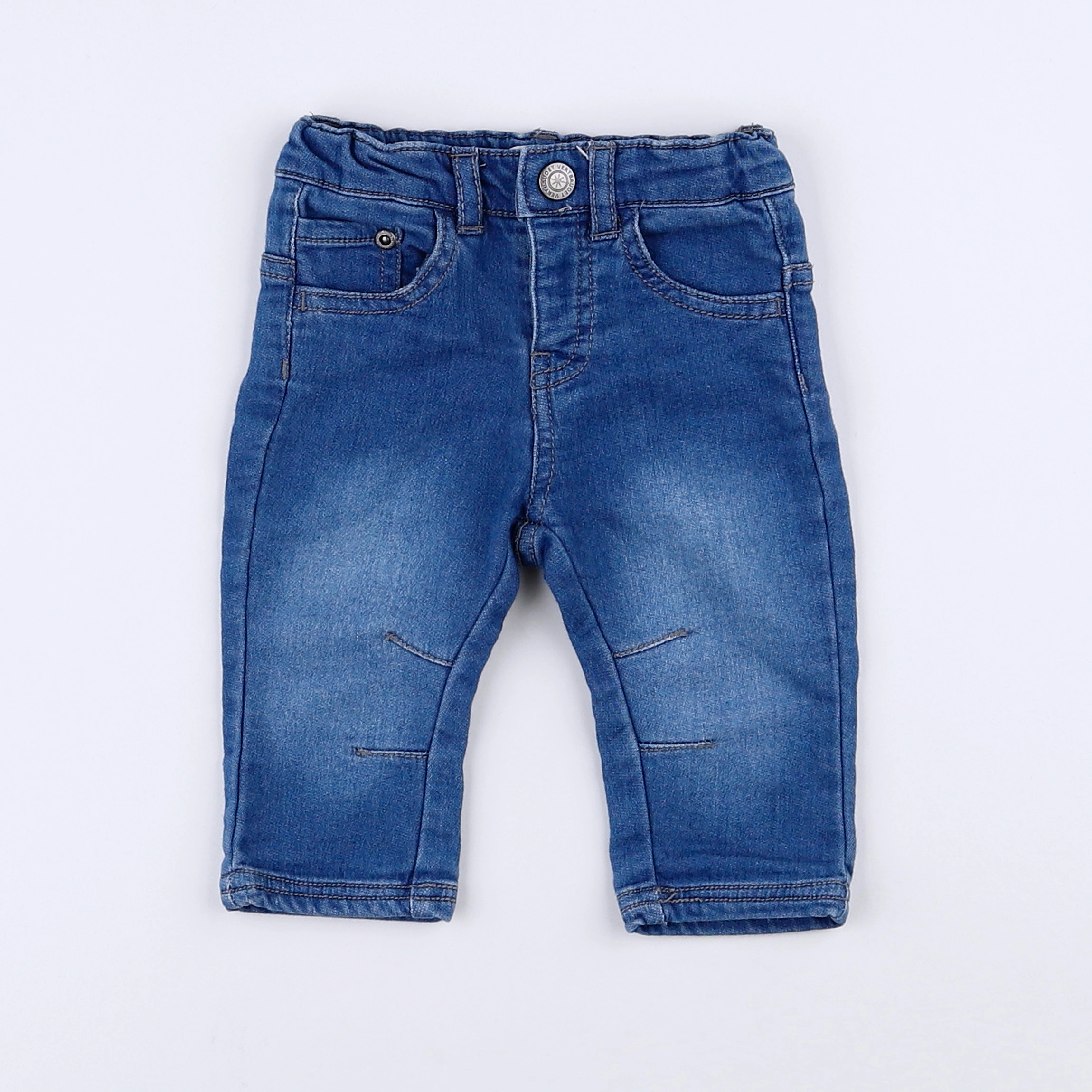 Vertbaudet - jean bleu - 3 mois