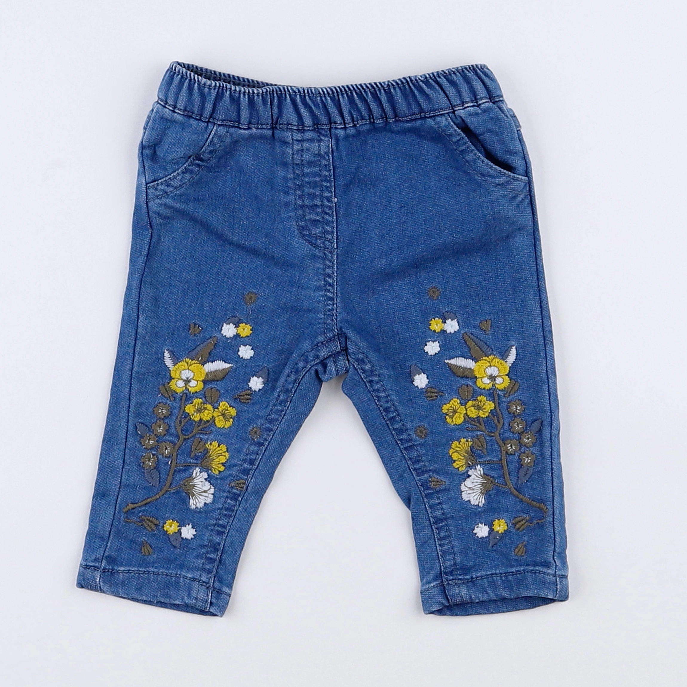 Vertbaudet - pantalon bleu - 3 mois