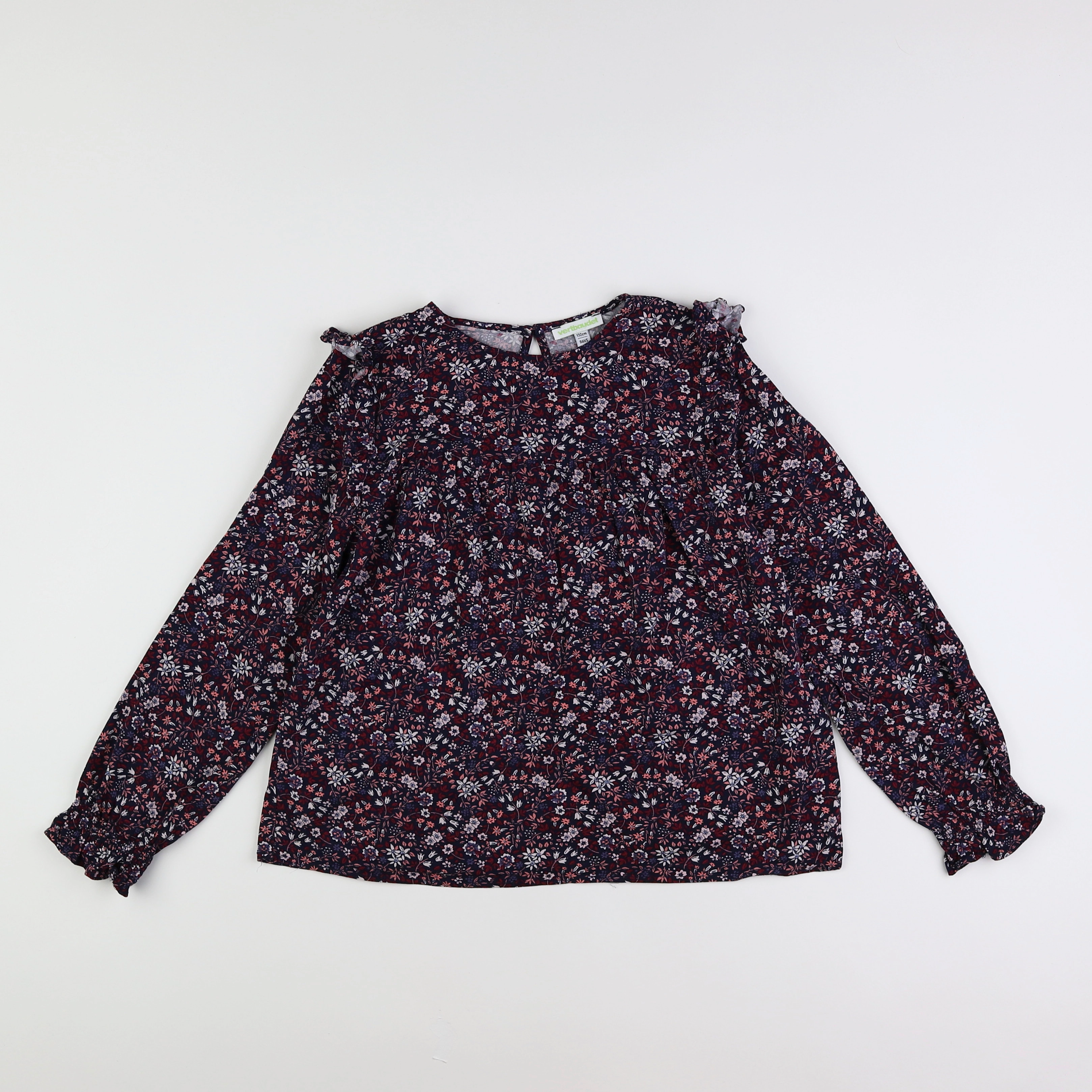 Vertbaudet - blouse bleu, rouge - 9 ans