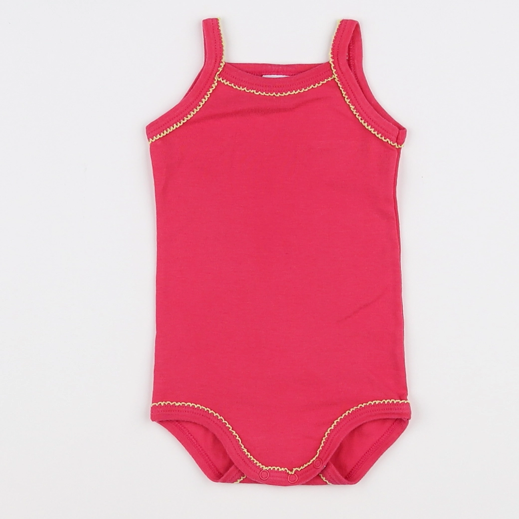 Petit Bateau - body rose - 6 mois