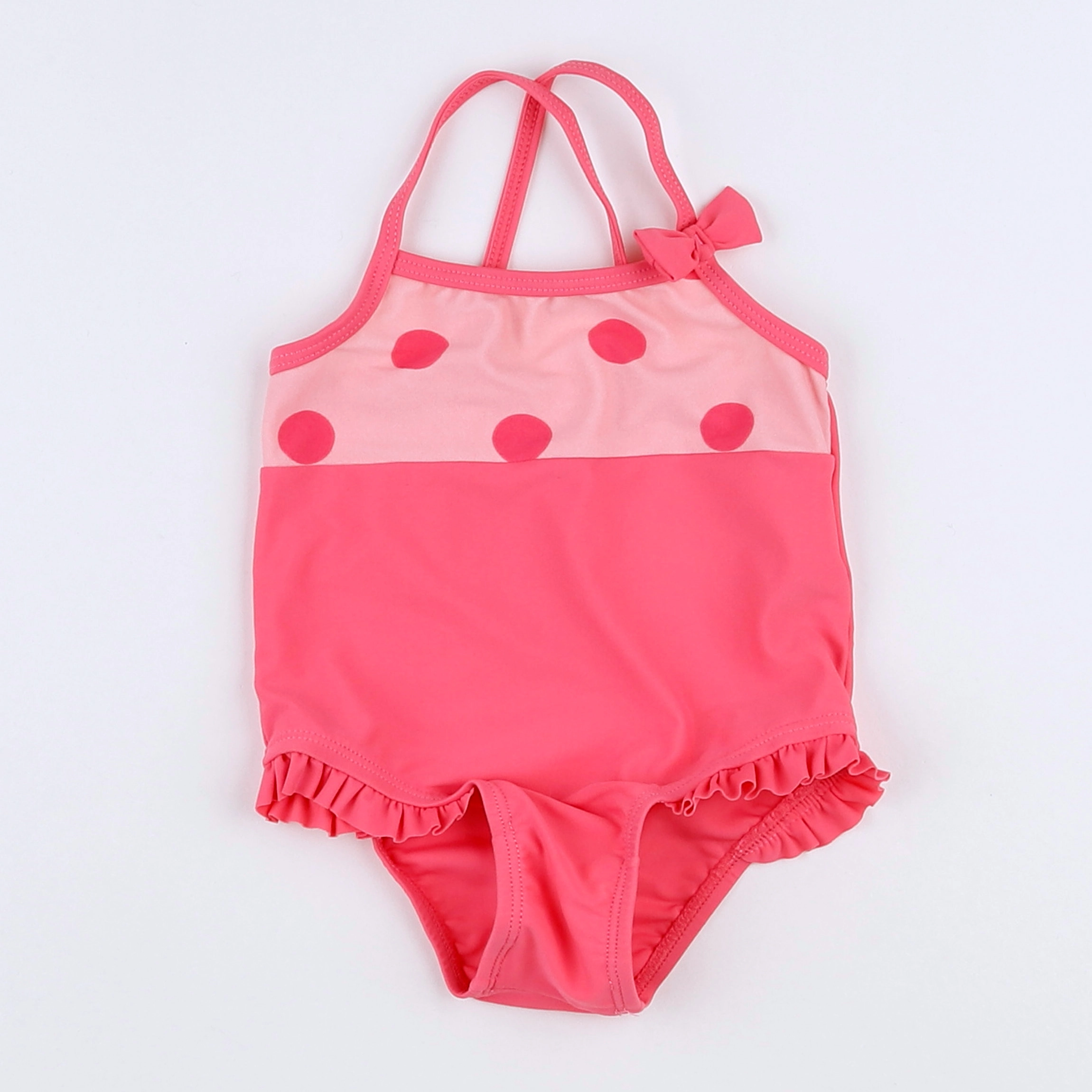 Vertbaudet - maillot de bain rose - 12 mois