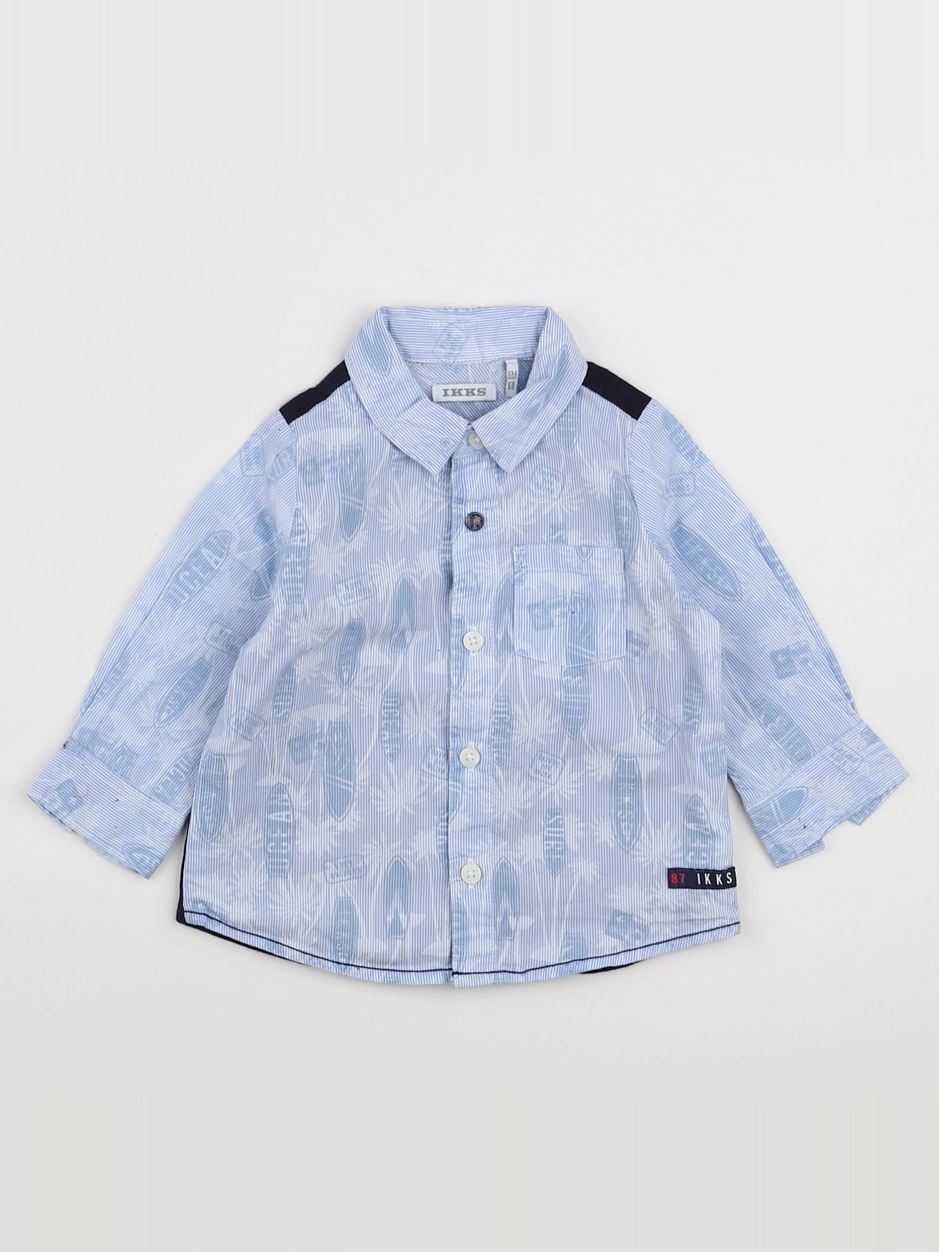 IKKS - chemise bleu - 6 mois