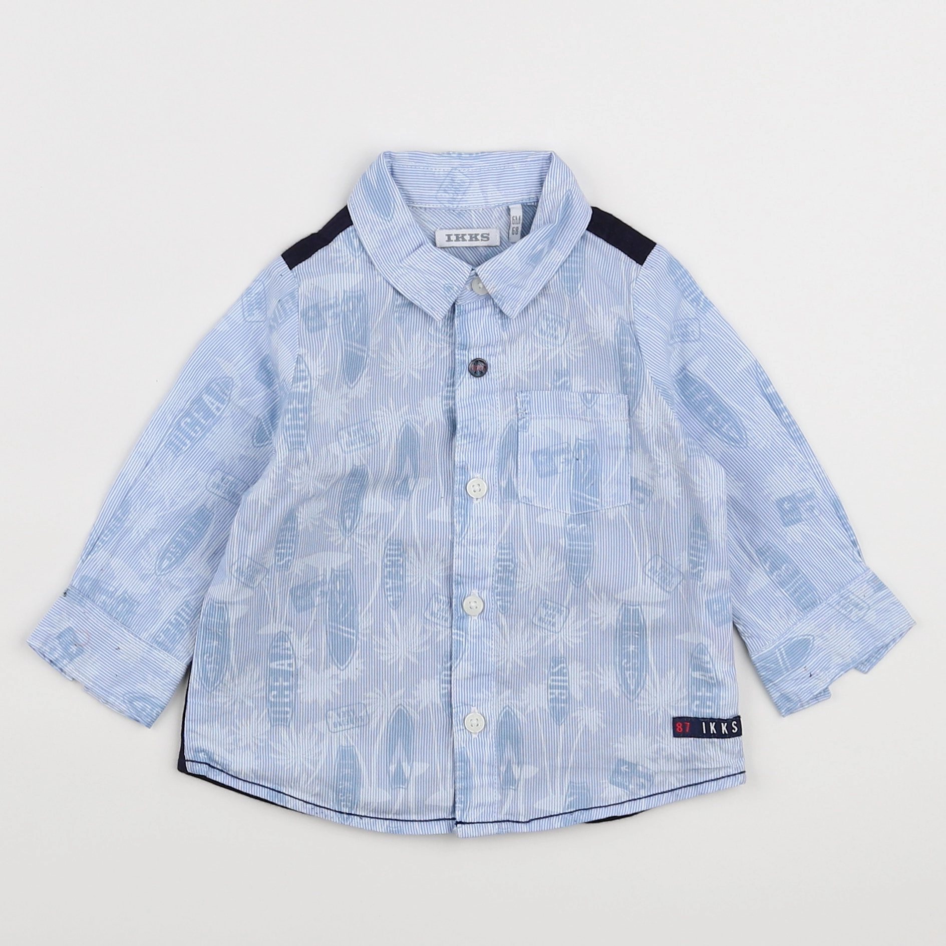 IKKS - chemise bleu - 6 mois
