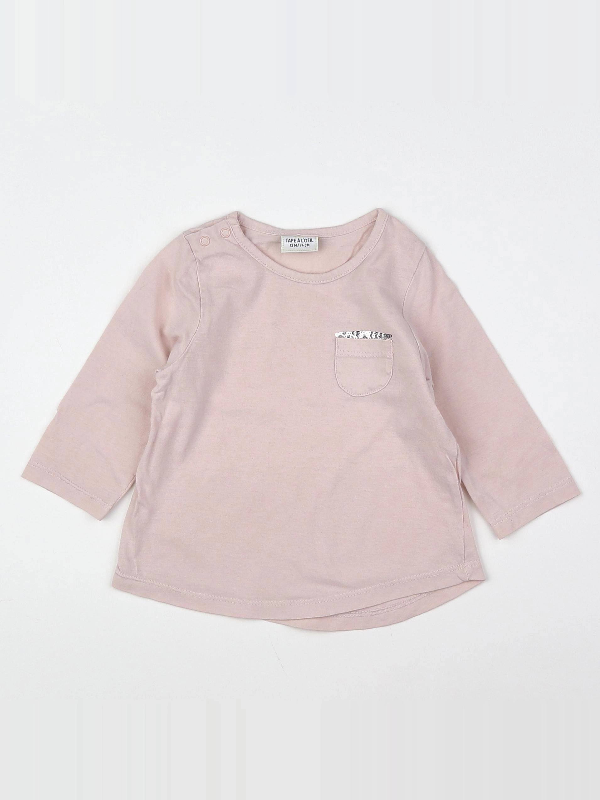 Tape à l'oeil - tee-shirt rose - 12 mois