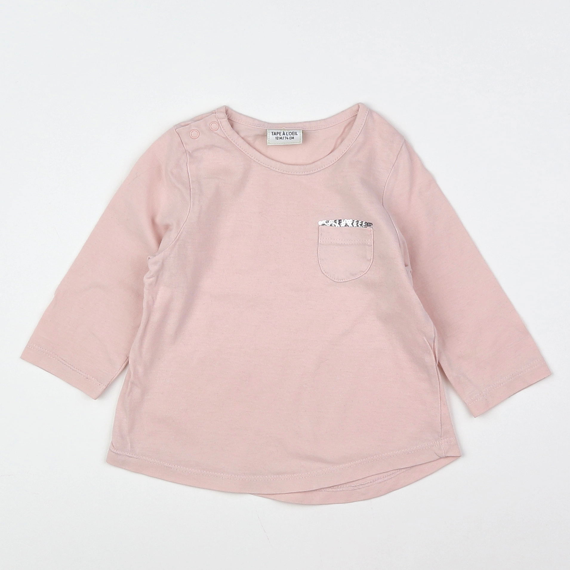 Tape à l'oeil - tee-shirt rose - 12 mois