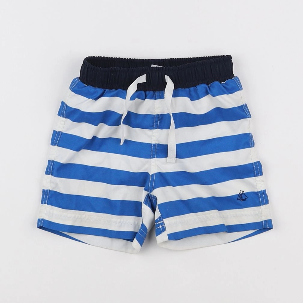 Petit Bateau - maillot de bain bleu, blanc - 12 mois