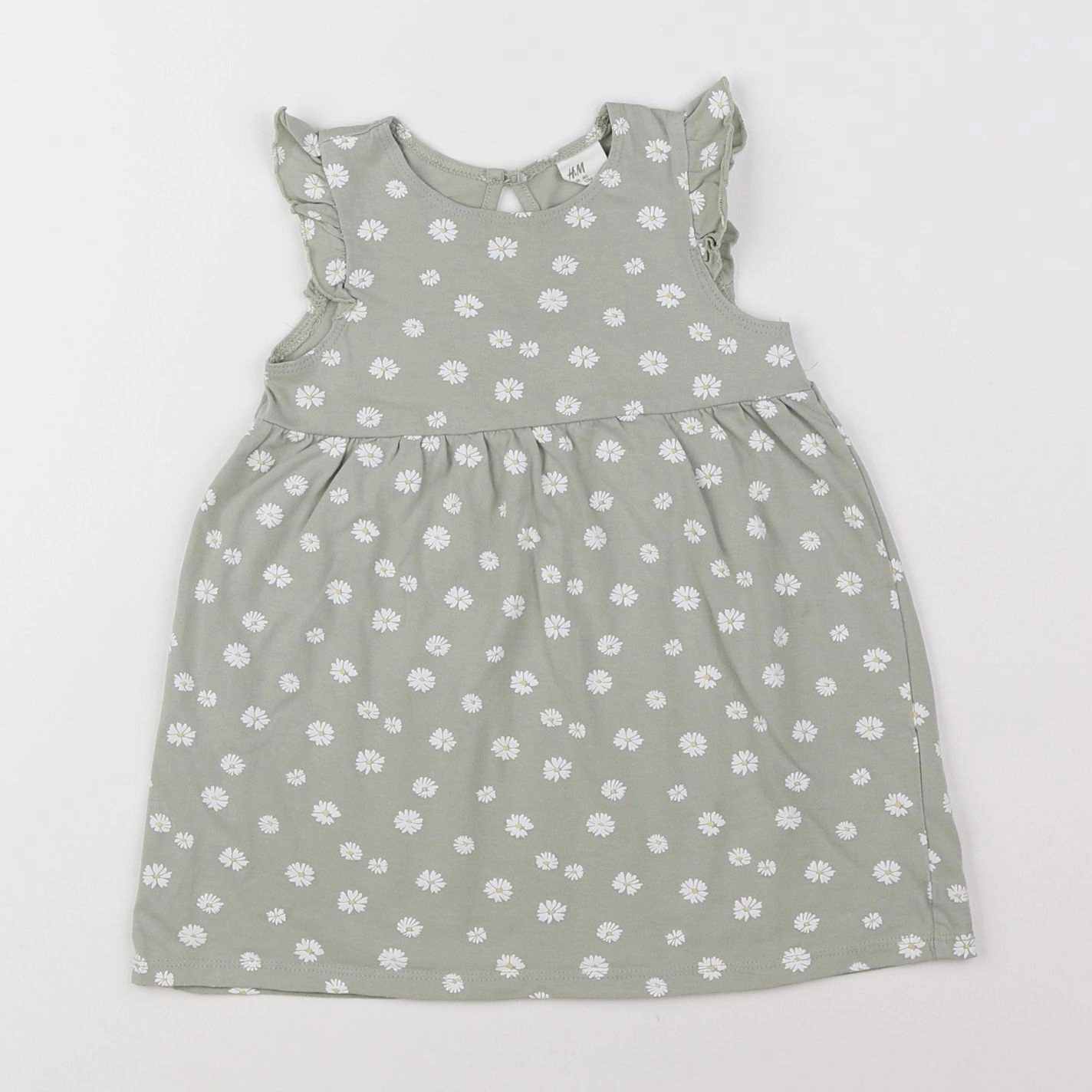 H&M - robe vert - 9/12 mois