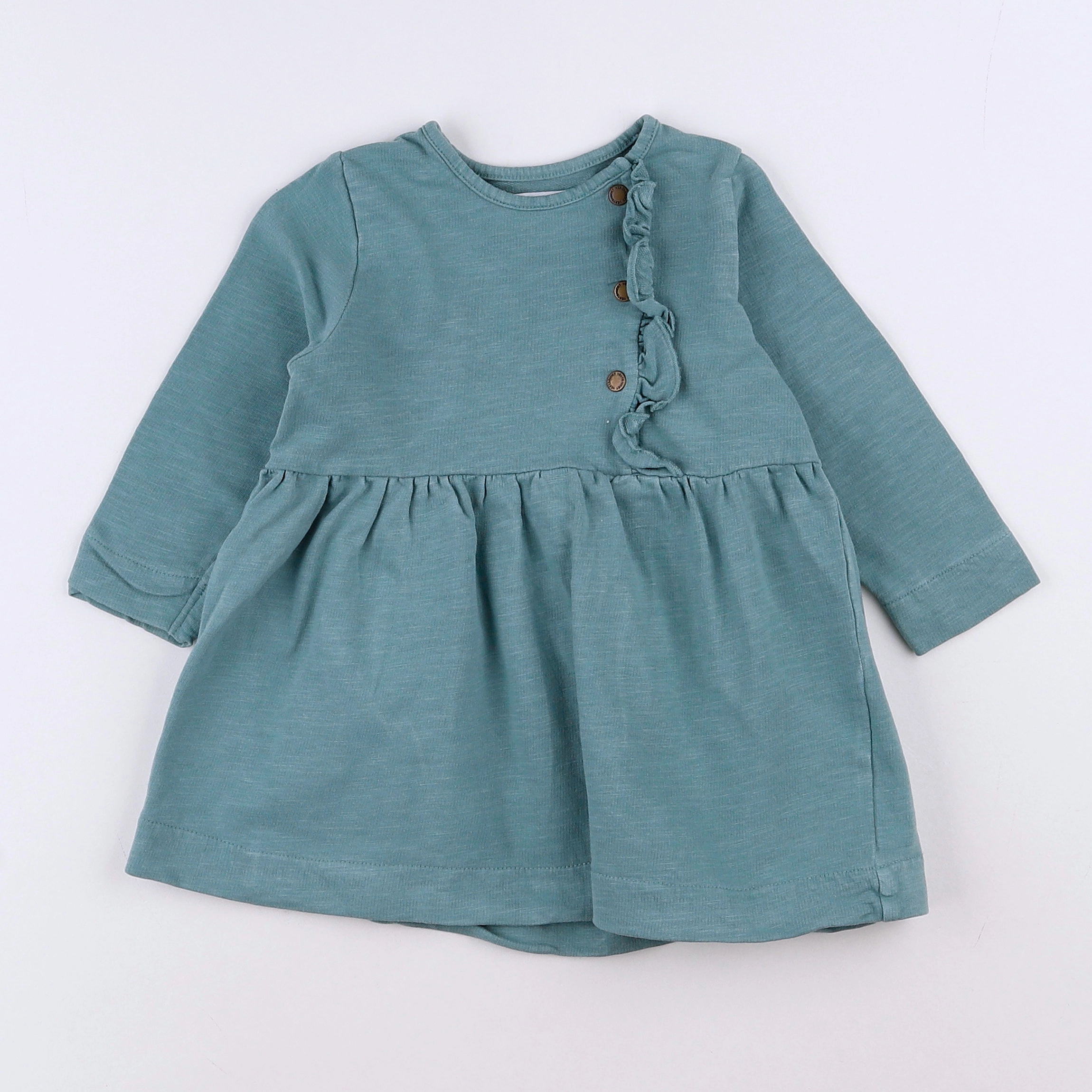 Vertbaudet - robe vert - 12 mois