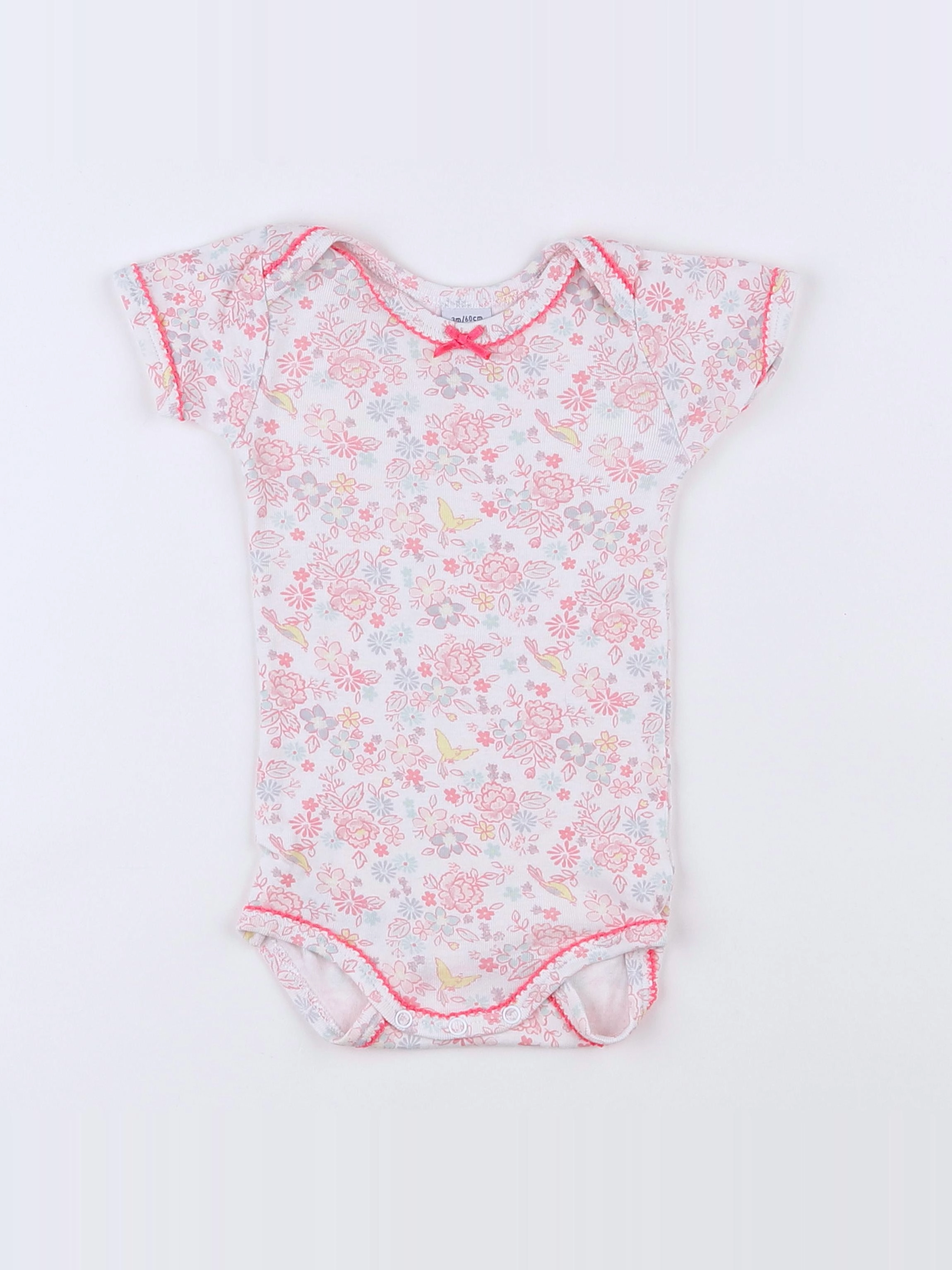 Petit Bateau - body multicolore - 3 mois