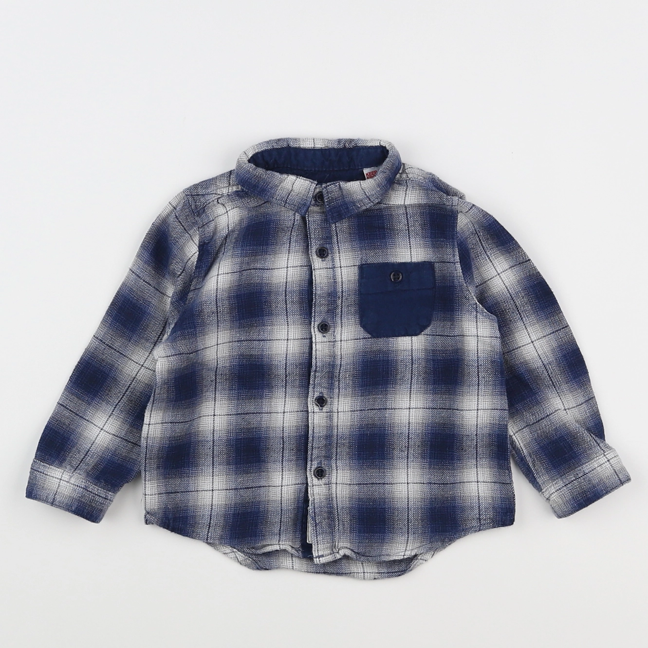 Zara - chemise bleu, gris - 9/12 mois