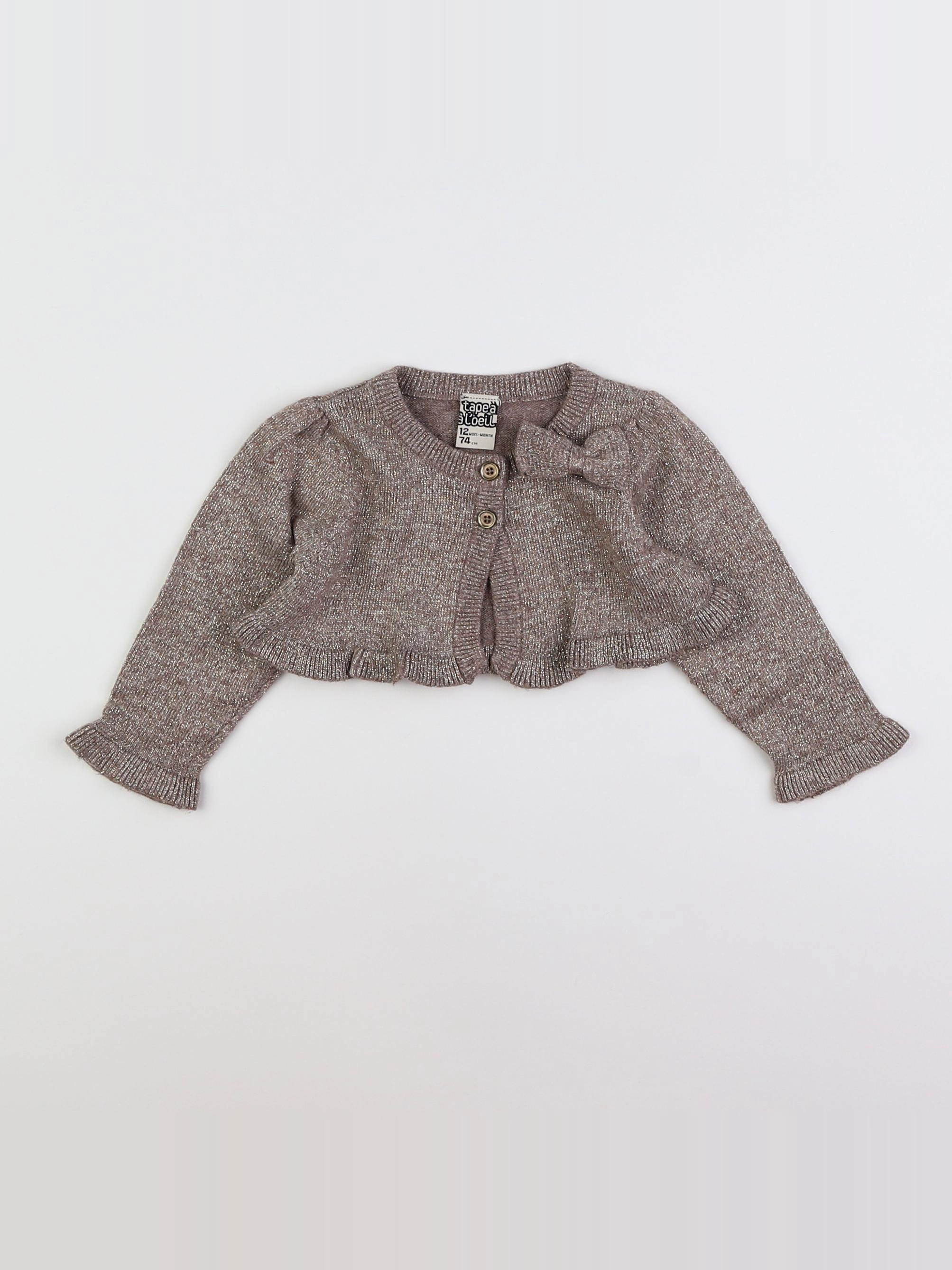 Tape à l'oeil - gilet marron - 12 mois