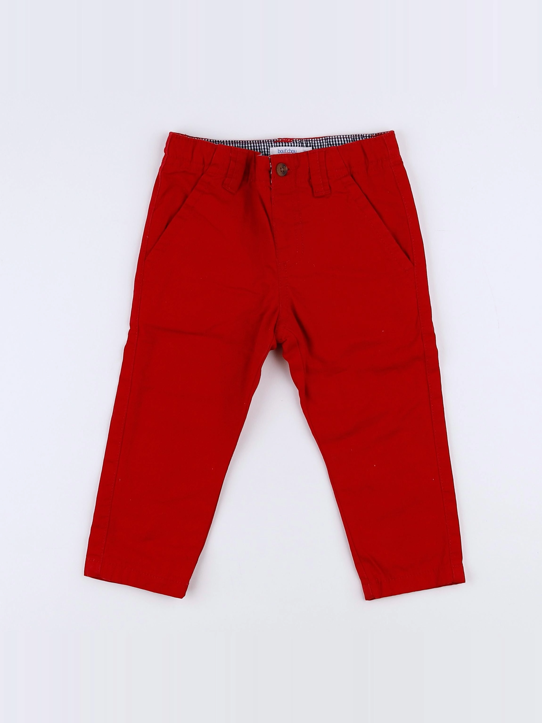 Boutchou - pantalon rouge - 12 mois