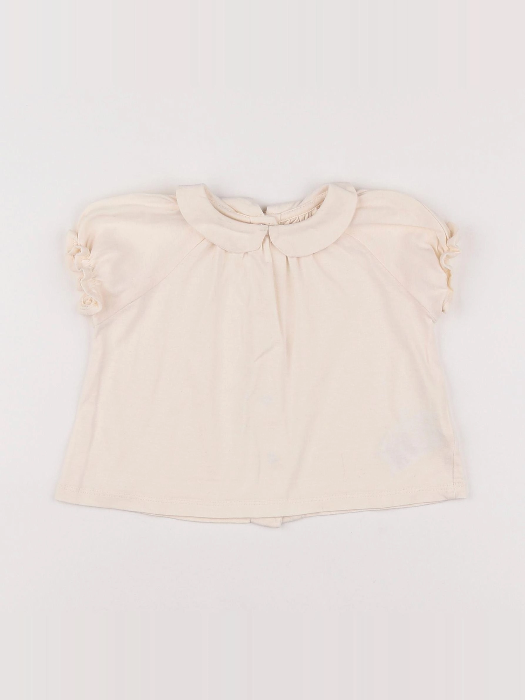 Vertbaudet - tee-shirt beige - 9 mois