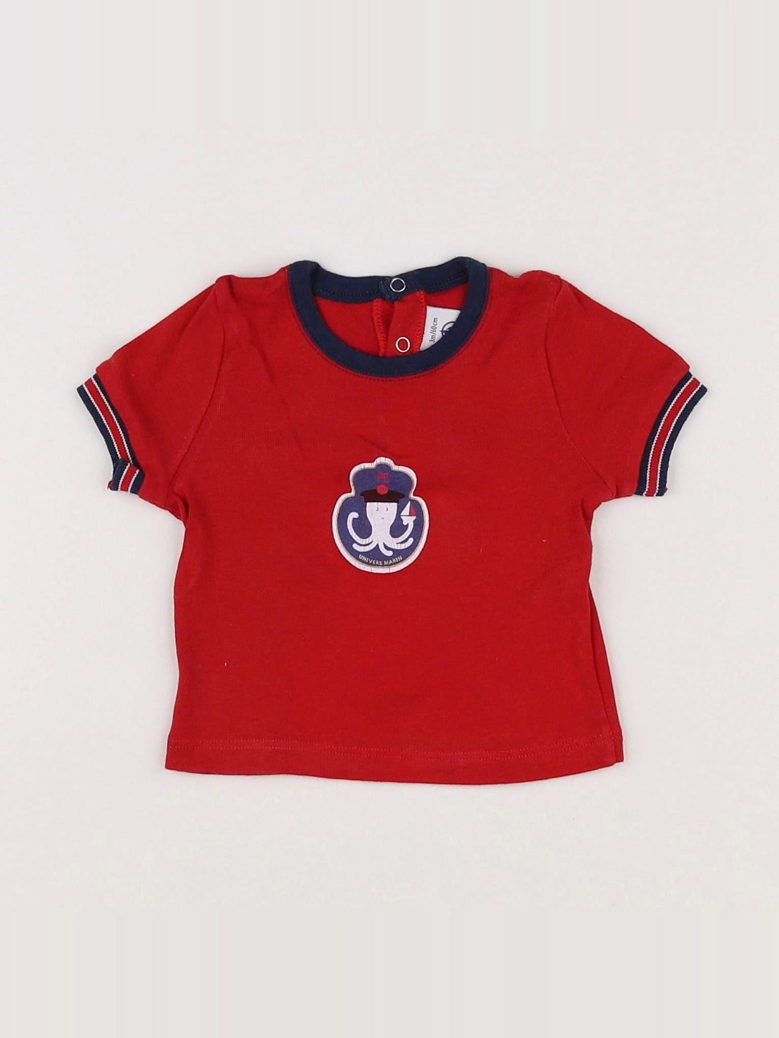 Petit Bateau - tee-shirt rouge - 3 mois
