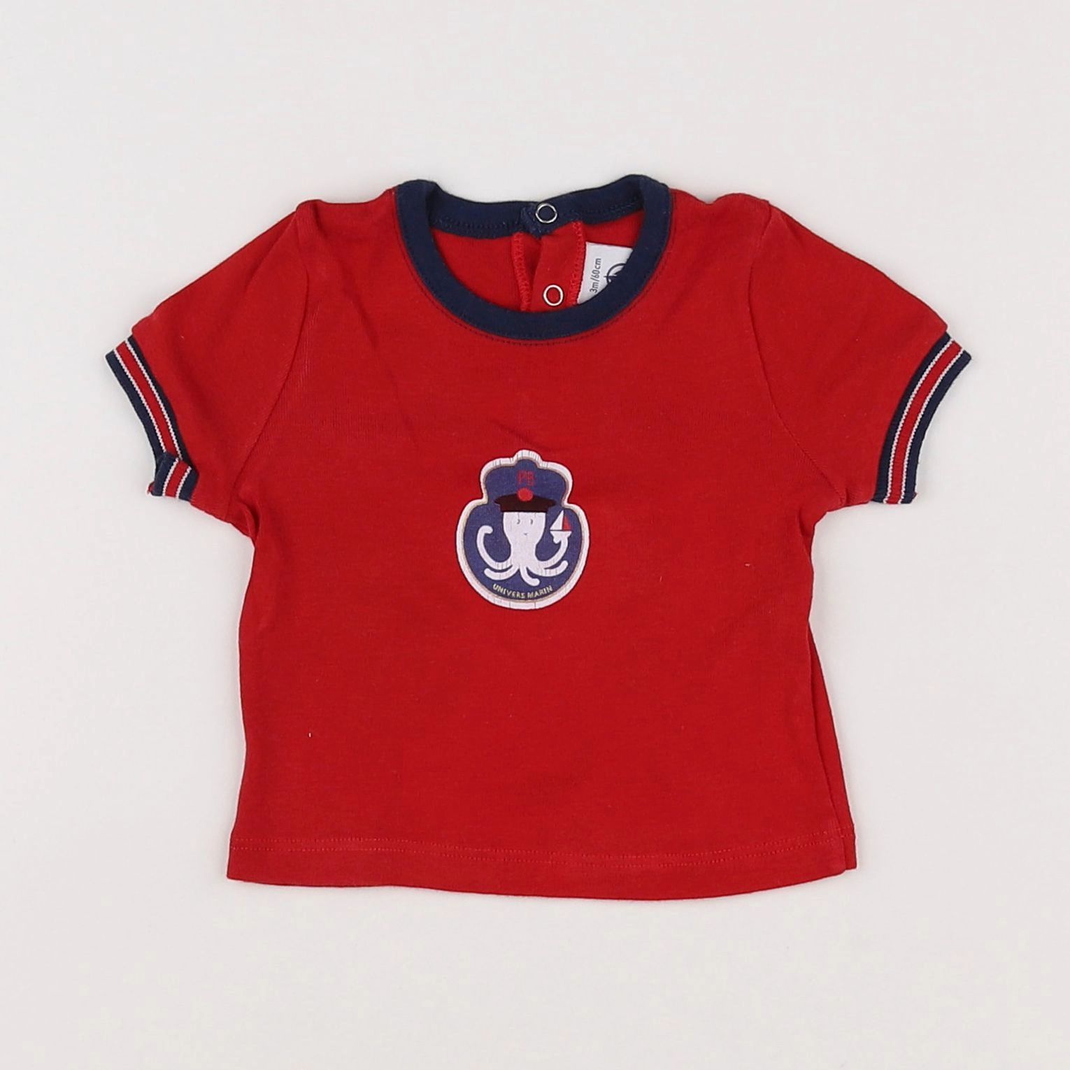 Petit Bateau - tee-shirt rouge - 3 mois