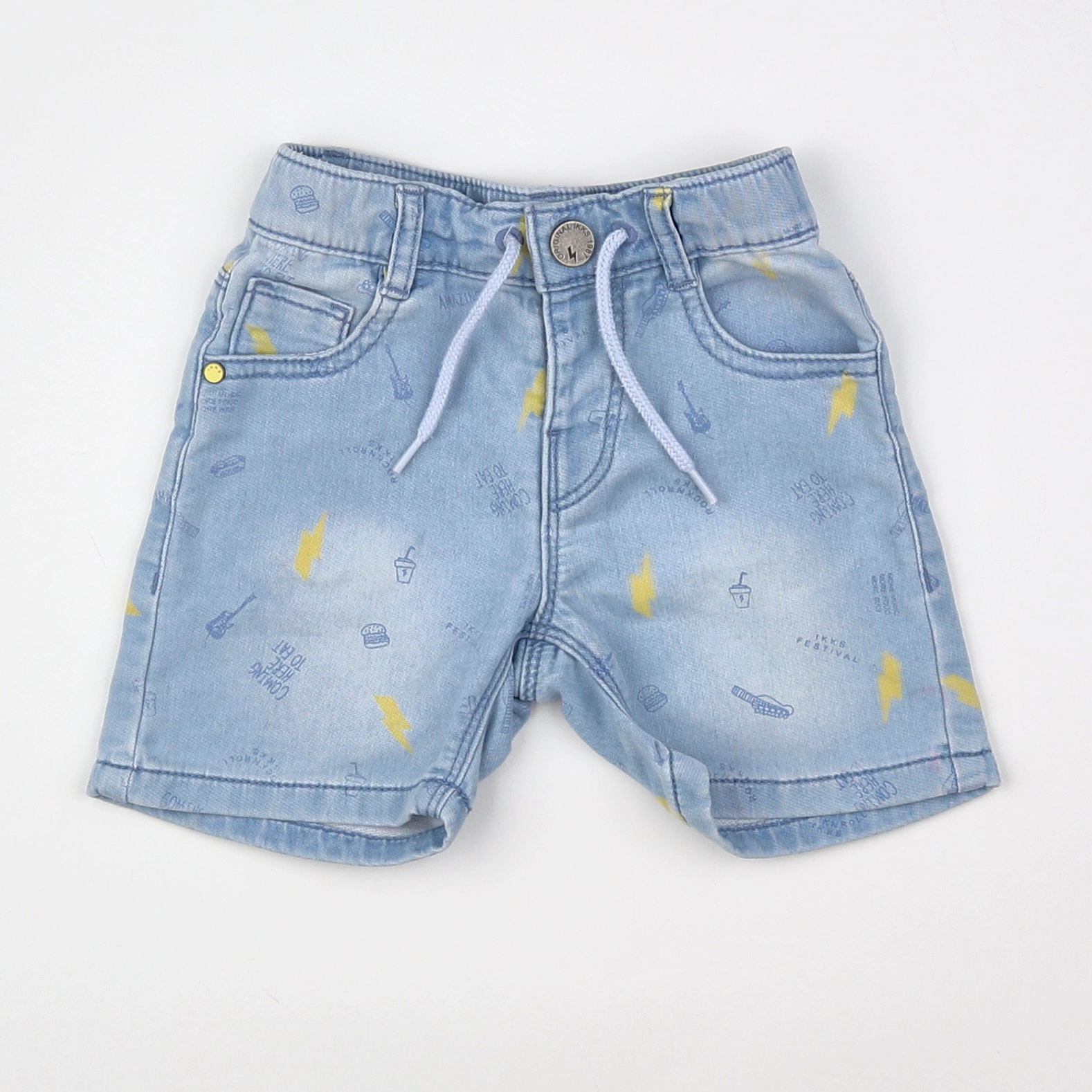 IKKS - short bleu - 12 mois