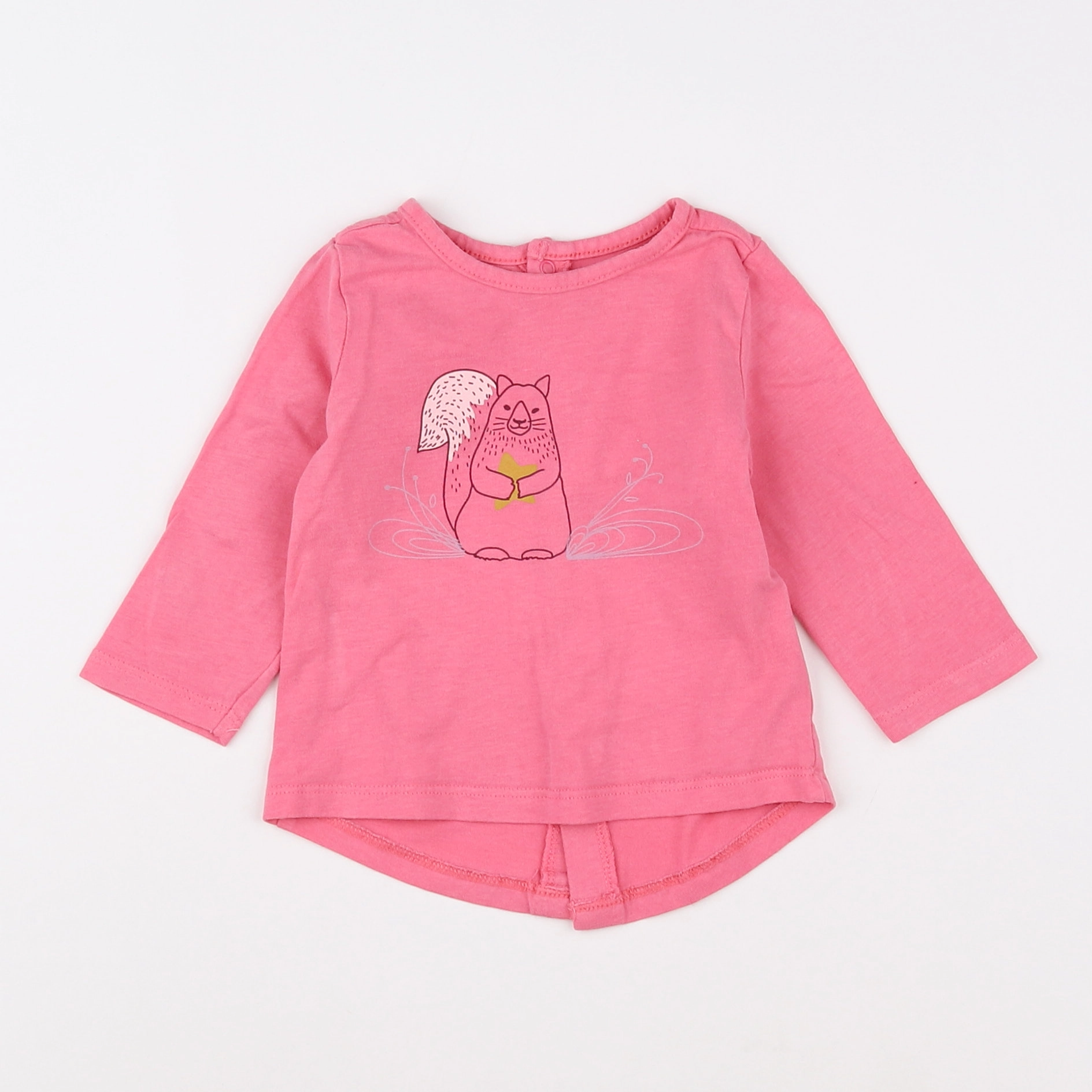 Vertbaudet - tee-shirt rose - 9 mois